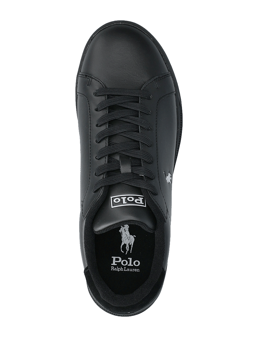 Polo Ralph Lauren - LEATHER-HRT CRT II-SK-LTL - baskets basses - black/soft grey p - 3