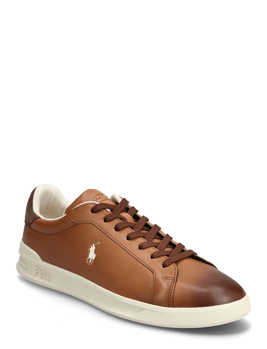Polo Ralph Lauren - DRESS CALF-HRT CRT II-SK-LTL - baskets basses - tan/ecru pp - 0