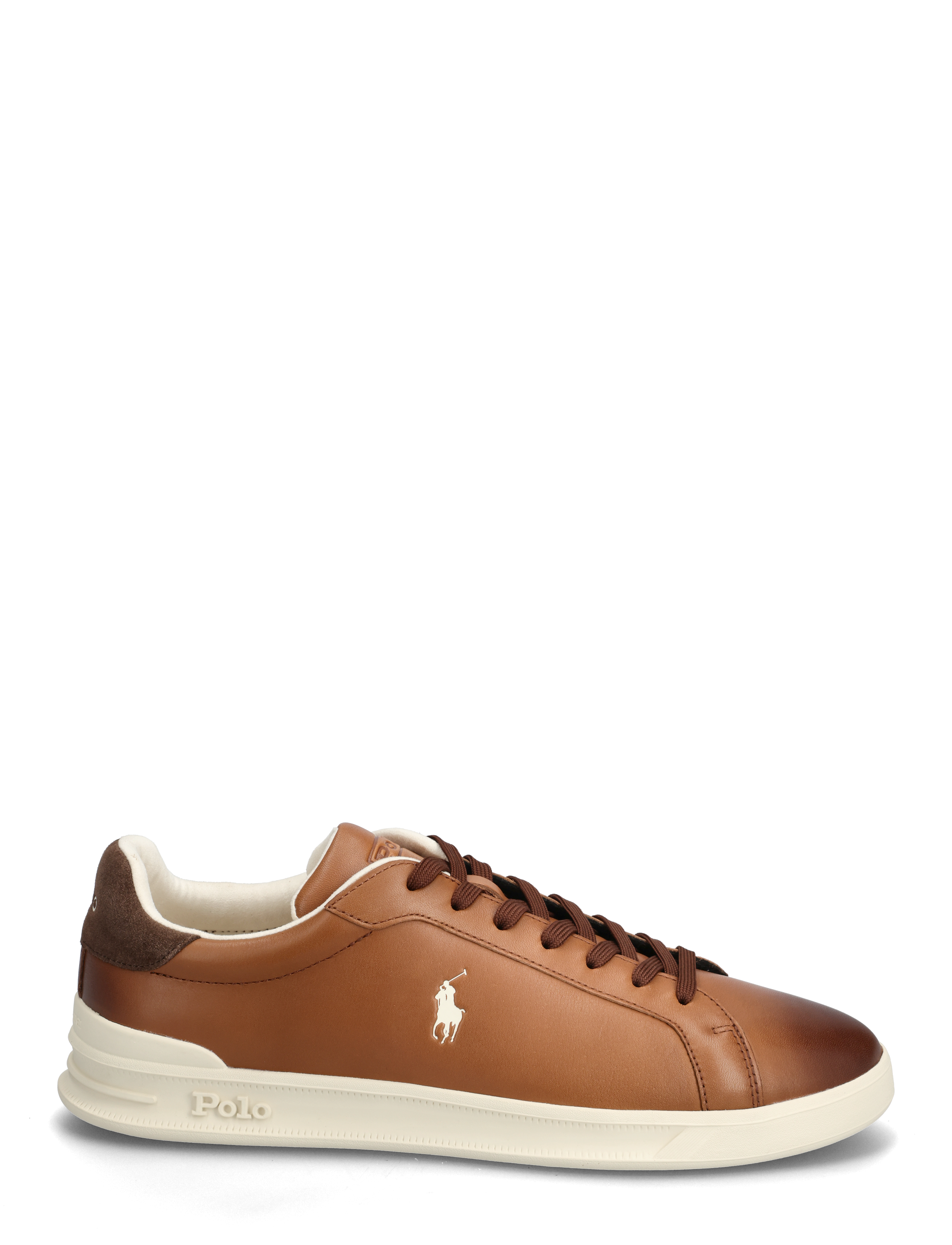 Polo Ralph Lauren - DRESS CALF-HRT CRT II-SK-LTL - baskets basses - tan/ecru pp - 1