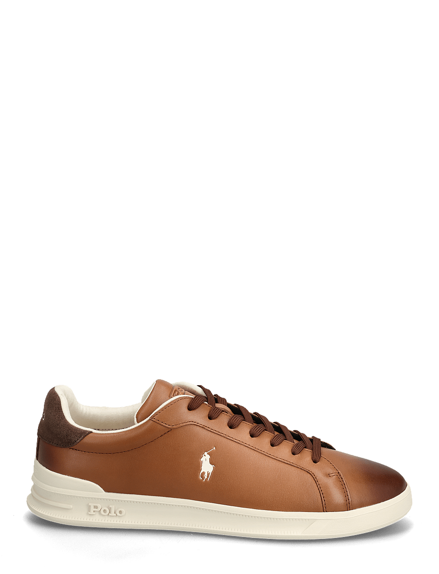 Polo Ralph Lauren - DRESS CALF-HRT CRT II-SK-LTL - baskets basses - tan/ecru pp - 1