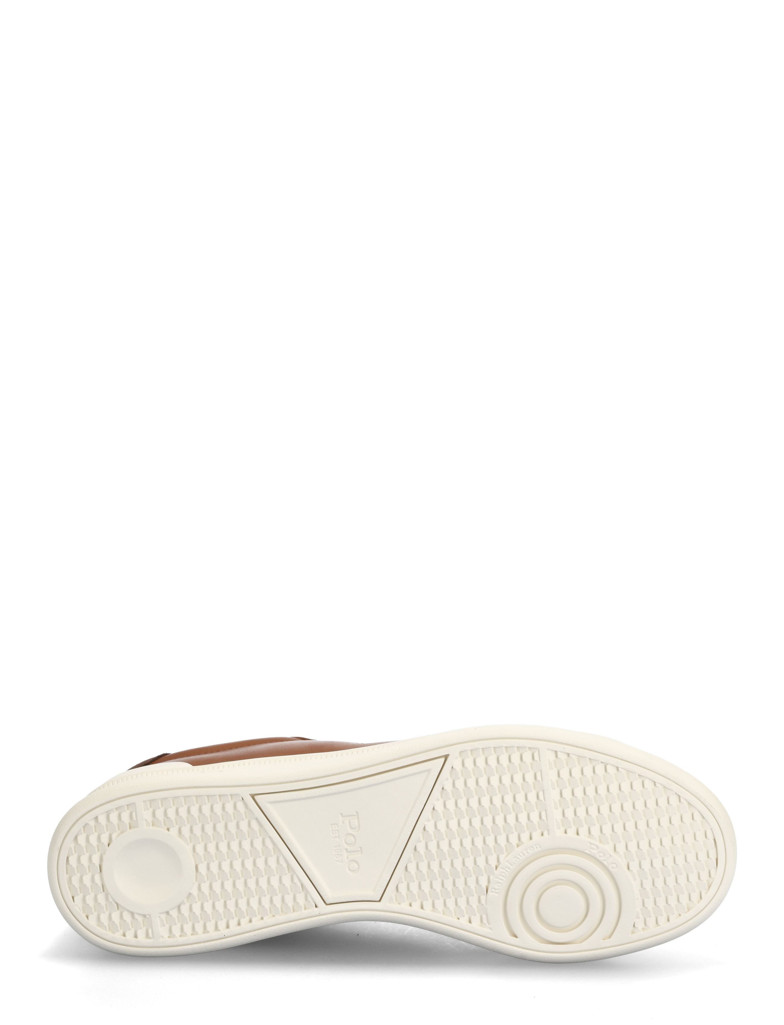Polo Ralph Lauren - DRESS CALF-HRT CRT II-SK-LTL - baskets basses - tan/ecru pp - 4