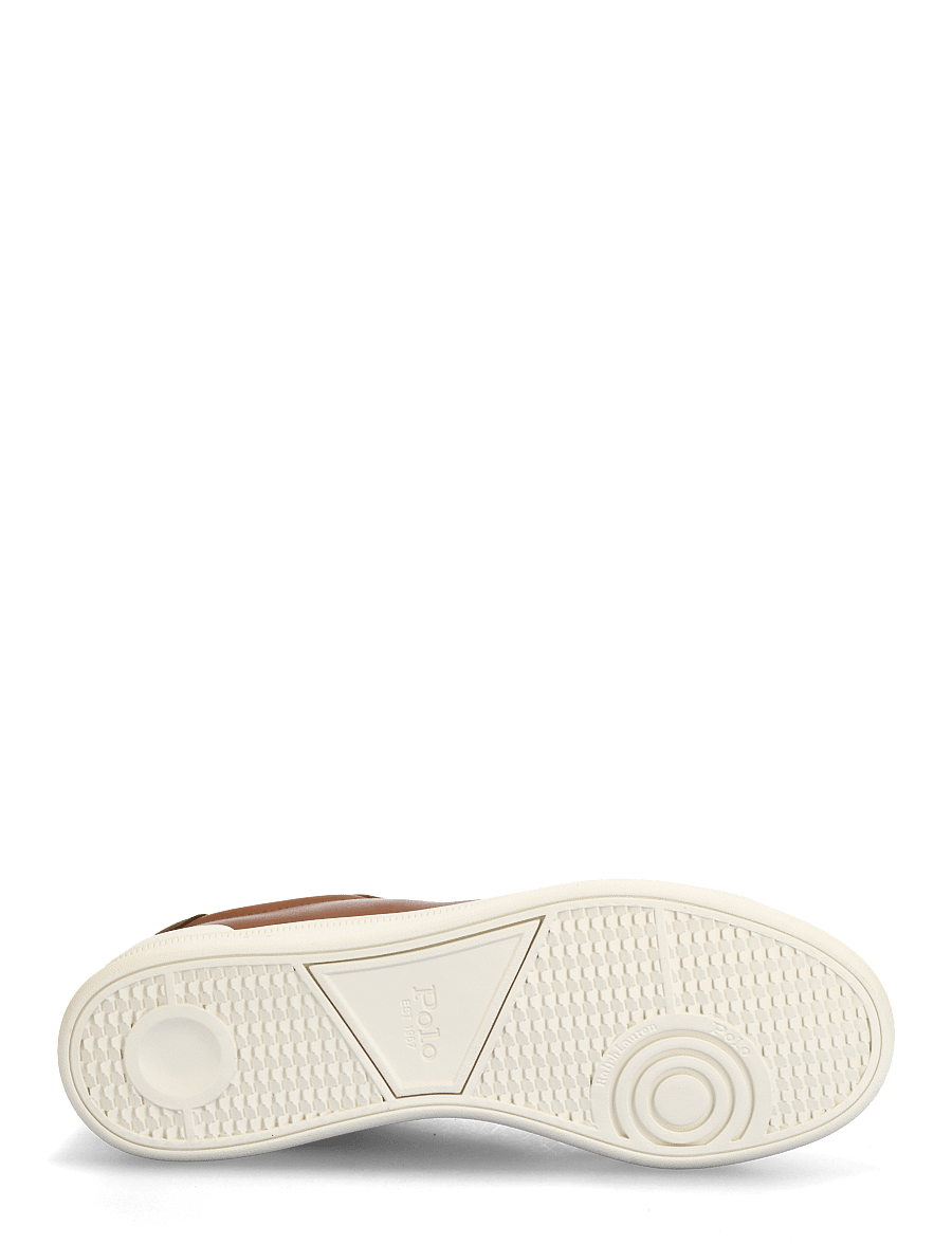 Polo Ralph Lauren - DRESS CALF-HRT CRT II-SK-LTL - baskets basses - tan/ecru pp - 4