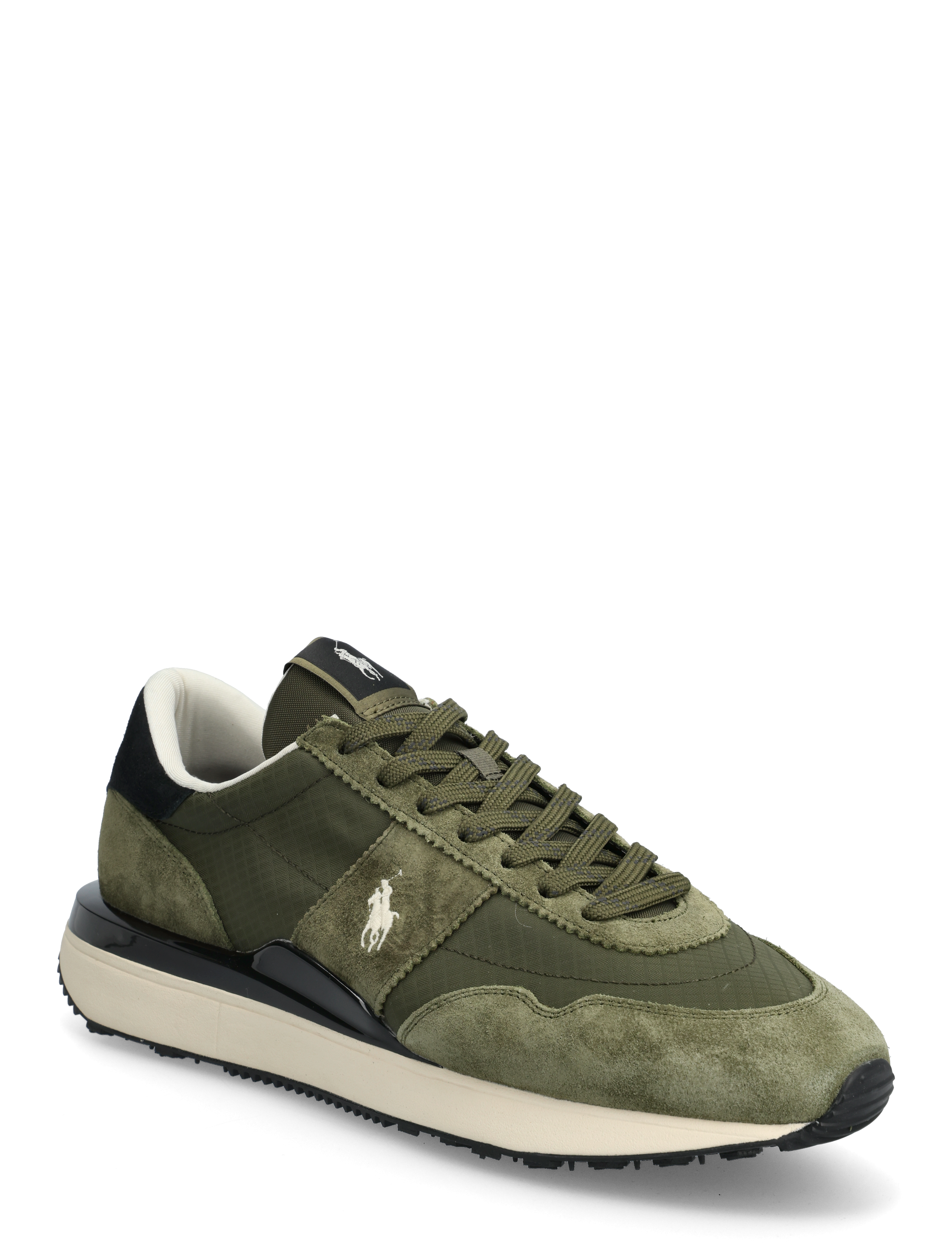 Polo Ralph Lauren Train 89 Suede & Oxford Sneaker, 46, Sneakers, Grün - Low-top Männerswear
