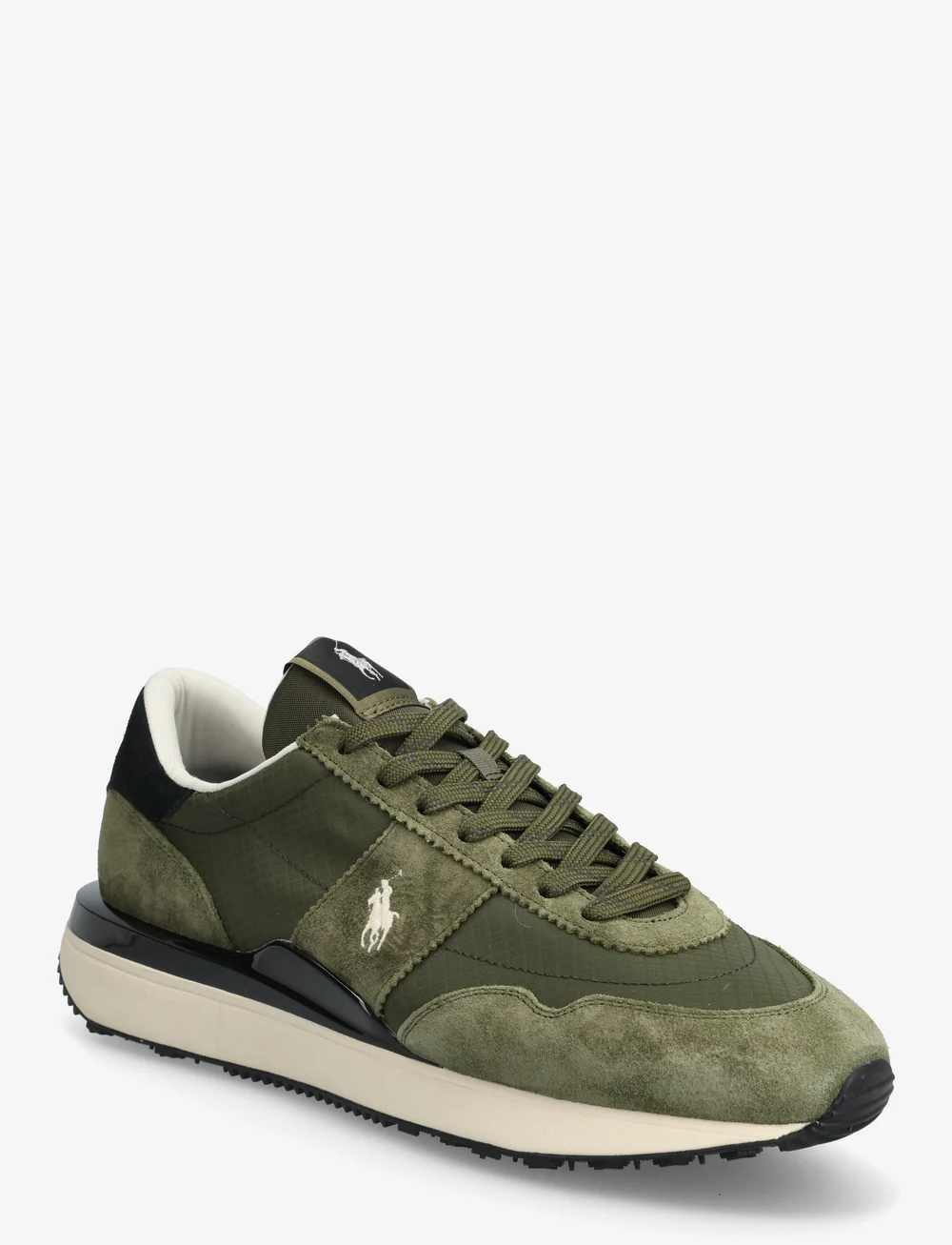 Polo Ralph Lauren - Train 89 Suede & Oxford Sneaker - låga sneakers - tonal olive - 0