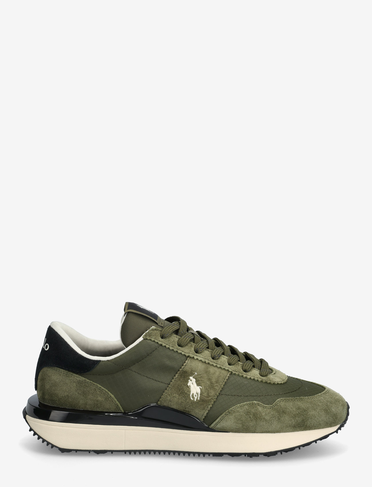 Polo Ralph Lauren - Train 89 Suede & Oxford Sneaker - tennised - tonal olive - 1