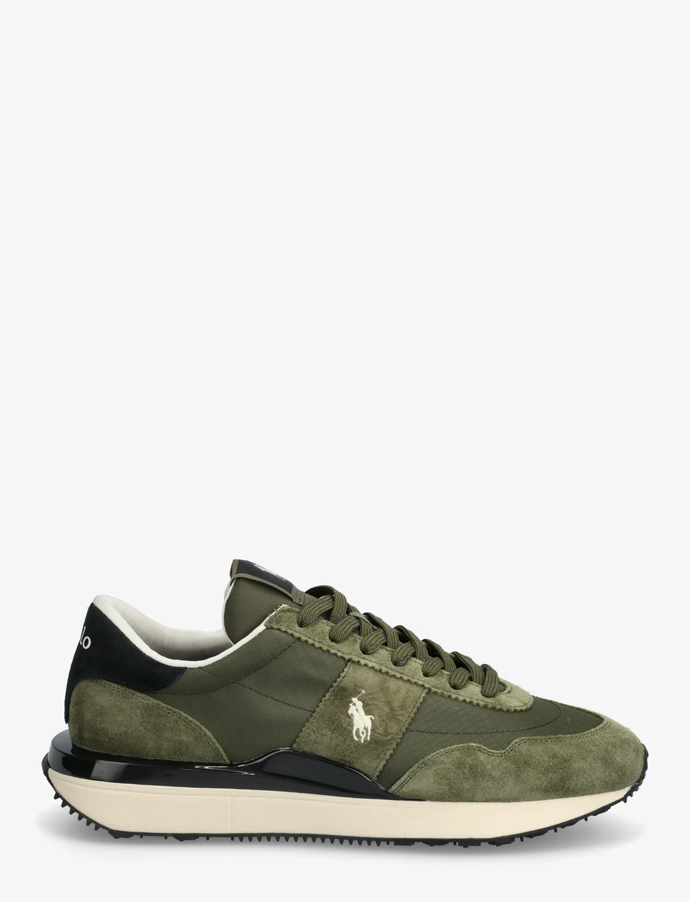 Polo Ralph Lauren - Train 89 Suede & Oxford Sneaker - låga sneakers - tonal olive - 1