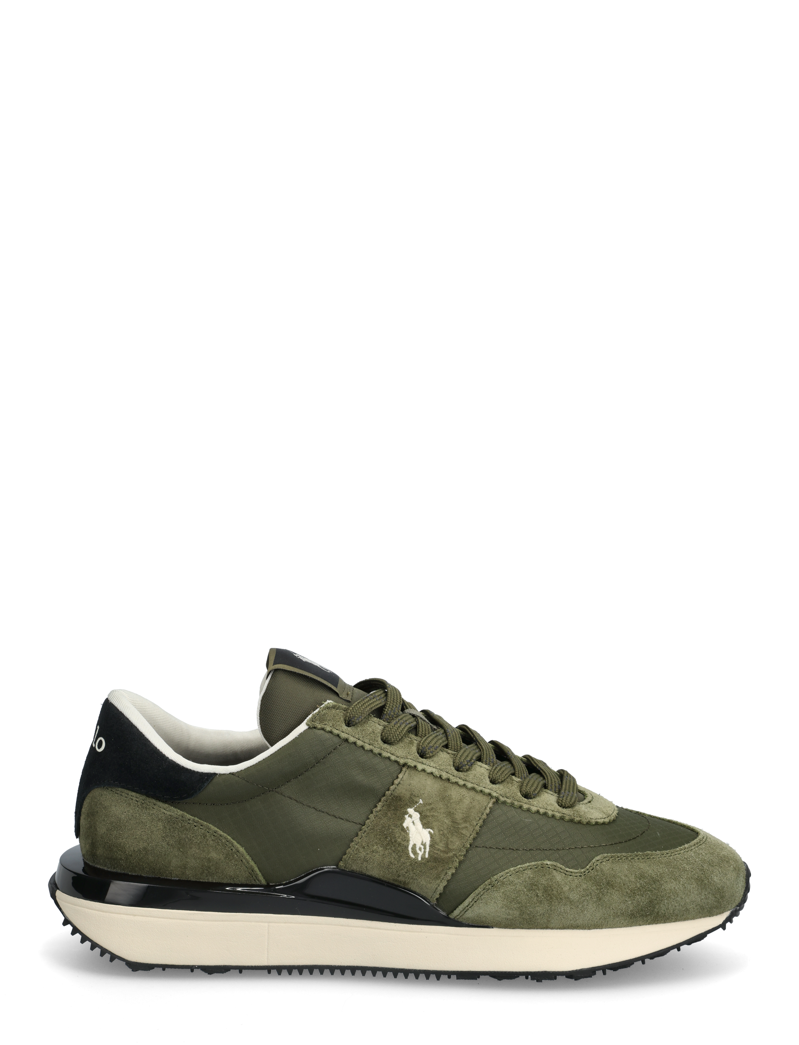 Polo Ralph Lauren - Train 89 Suede & Oxford Sneaker - laag sneakers - tonal olive - 1