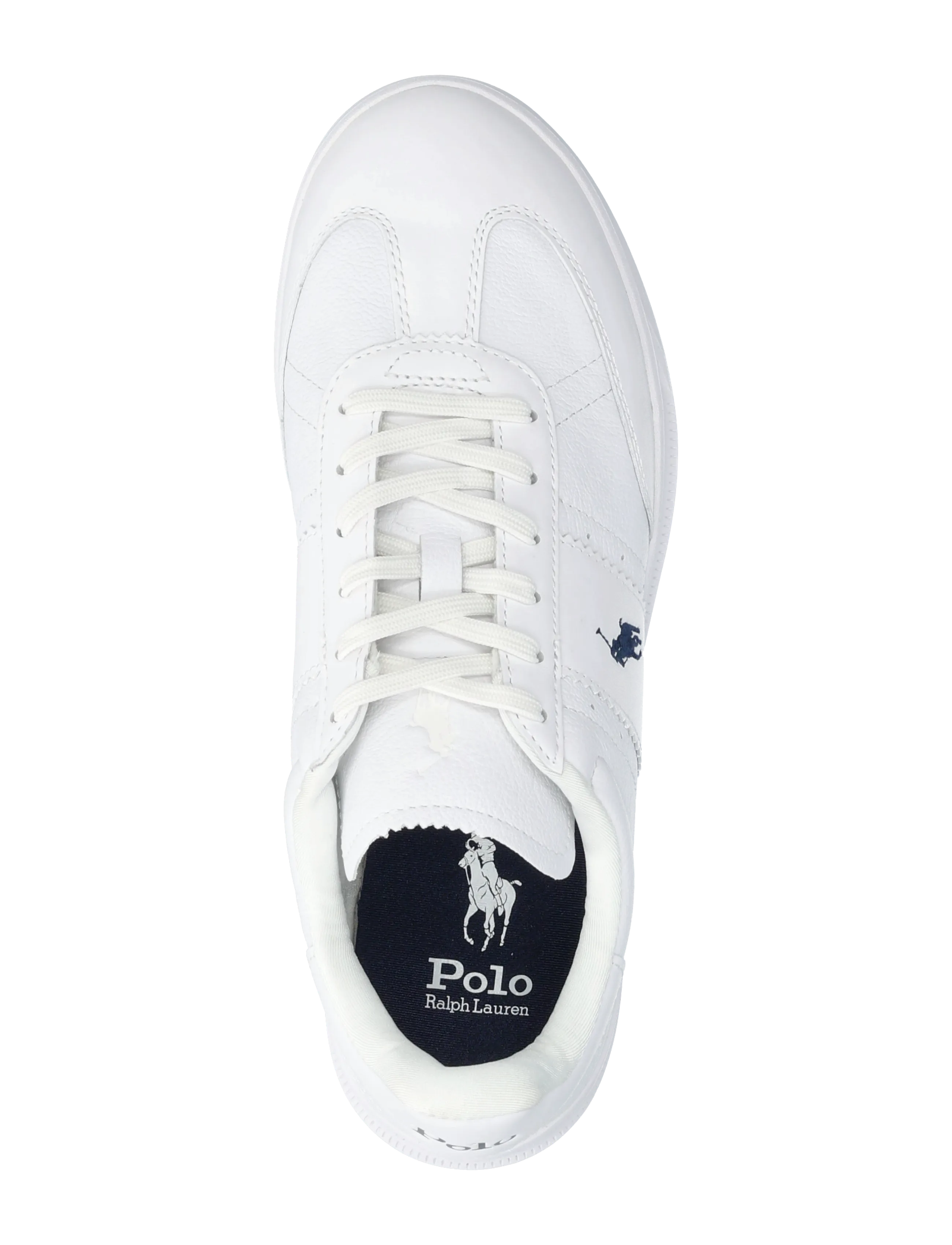 Polo Ralph Lauren - SMOOTH/GRAINY LTHR-HRT AERA PP-SK-L - lave sneakers - white/navy - 3