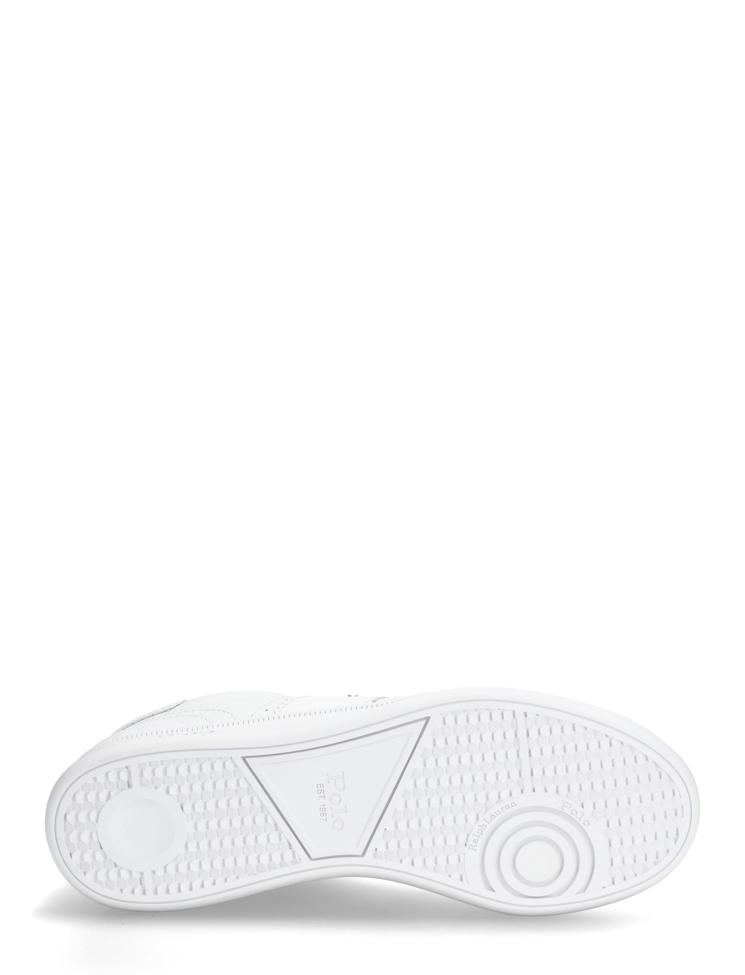Polo Ralph Lauren - SMOOTH/GRAINY LTHR-HRT AERA PP-SK-L - lave sneakers - white/navy - 4