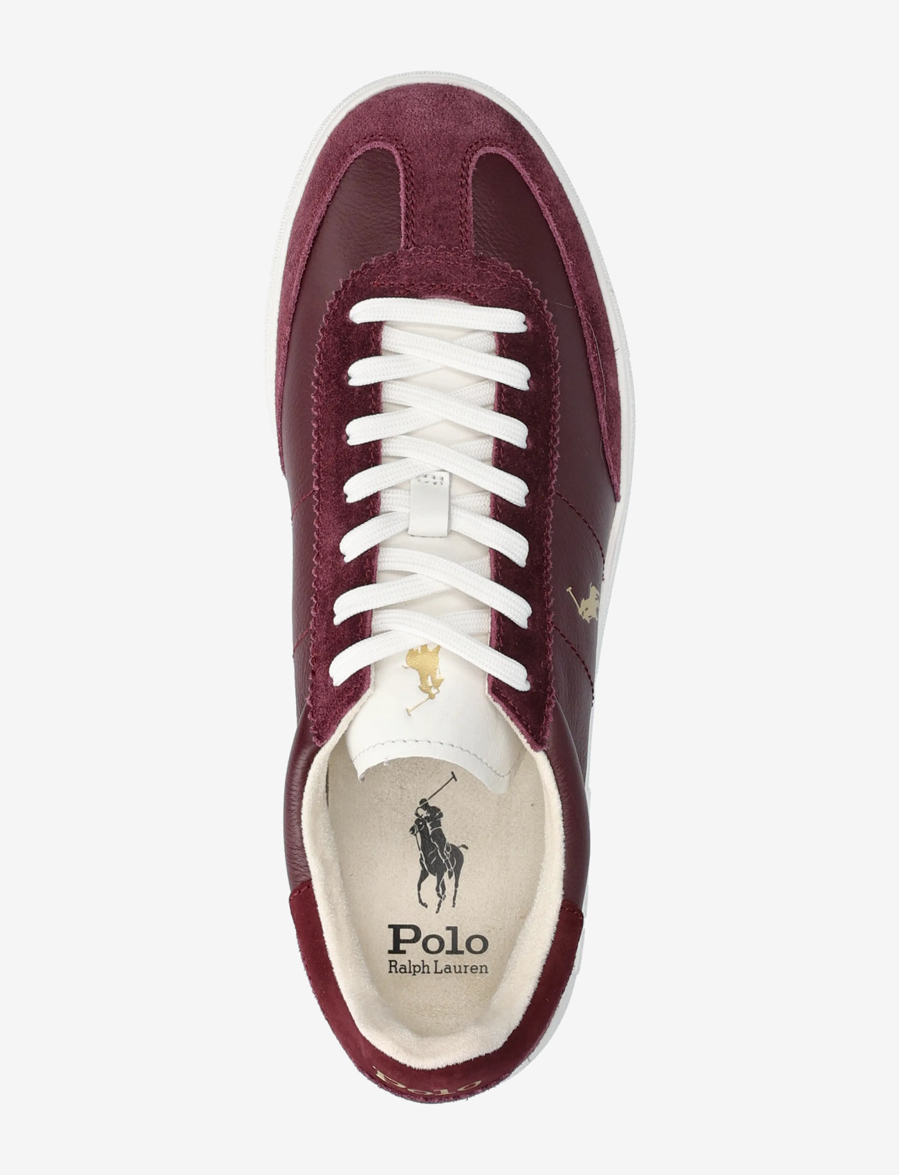 Polo Ralph Lauren - Bedford Leather-Suede Sneaker - lave sneakers - harvard wine/deck - 3