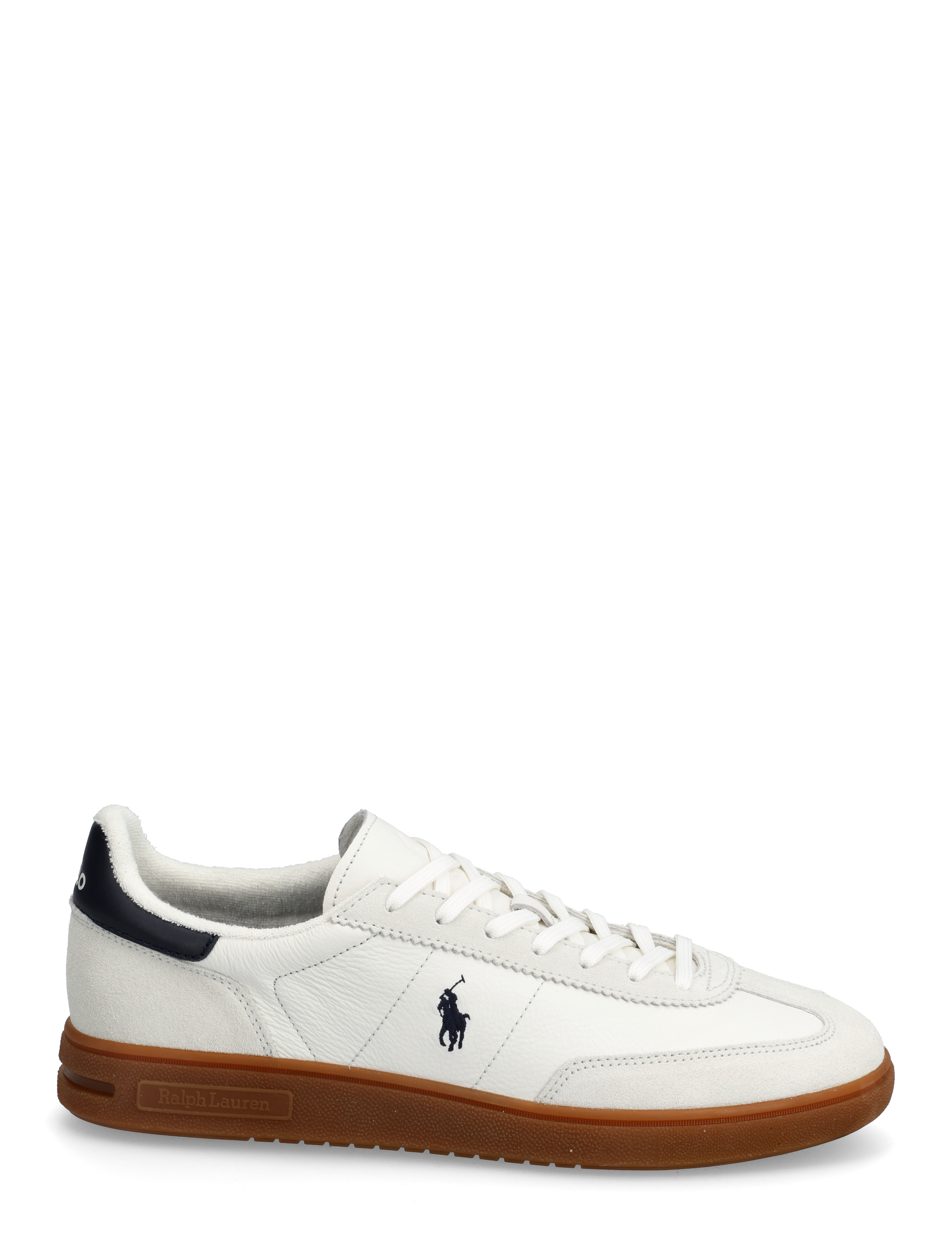 Polo Ralph Lauren - LEATHER/SUEDE-BEDFORD PP-SK-LTL - lágir strigaskór - off white/navy - 1