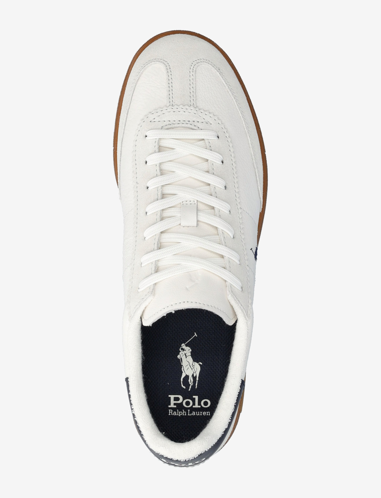 Polo Ralph Lauren - Bedford Leather-Suede Sneaker - låga sneakers - off white/navy - 3