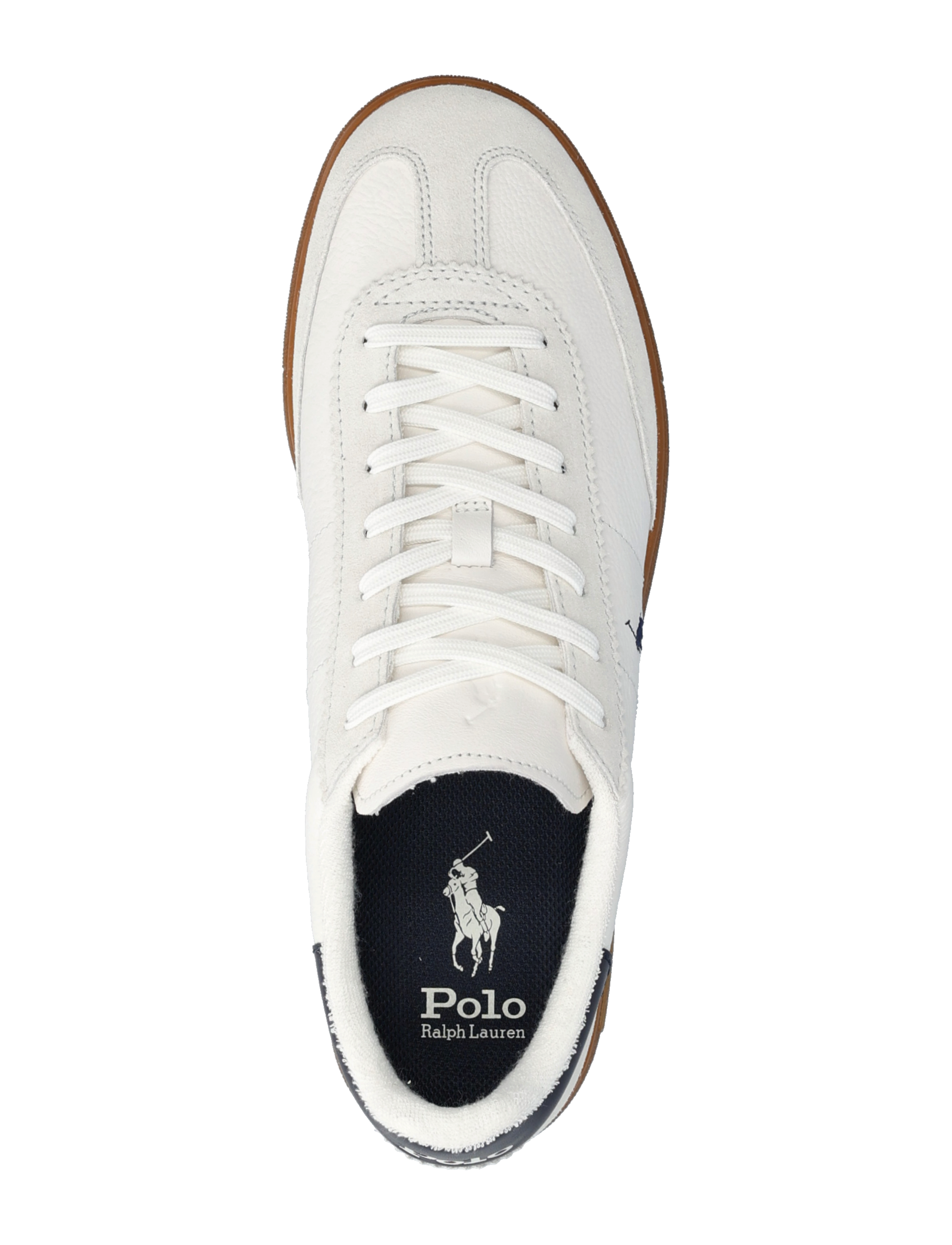 Polo Ralph Lauren - LEATHER/SUEDE-BEDFORD PP-SK-LTL - lágir strigaskór - off white/navy - 3