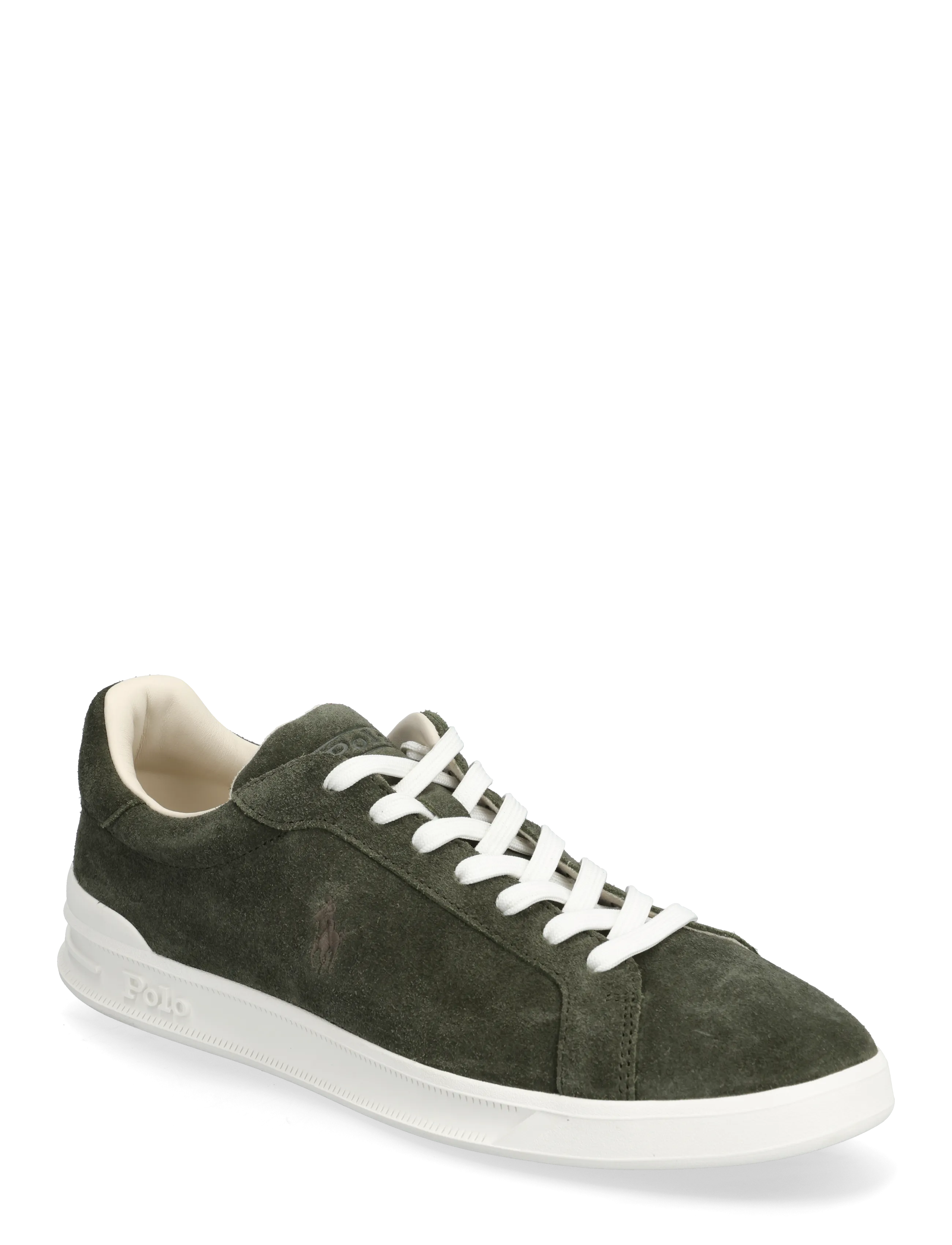 Polo Ralph Lauren Heritage Court II Suede Sneaker - Shoes - ESTATE OLIVE / khaki/green