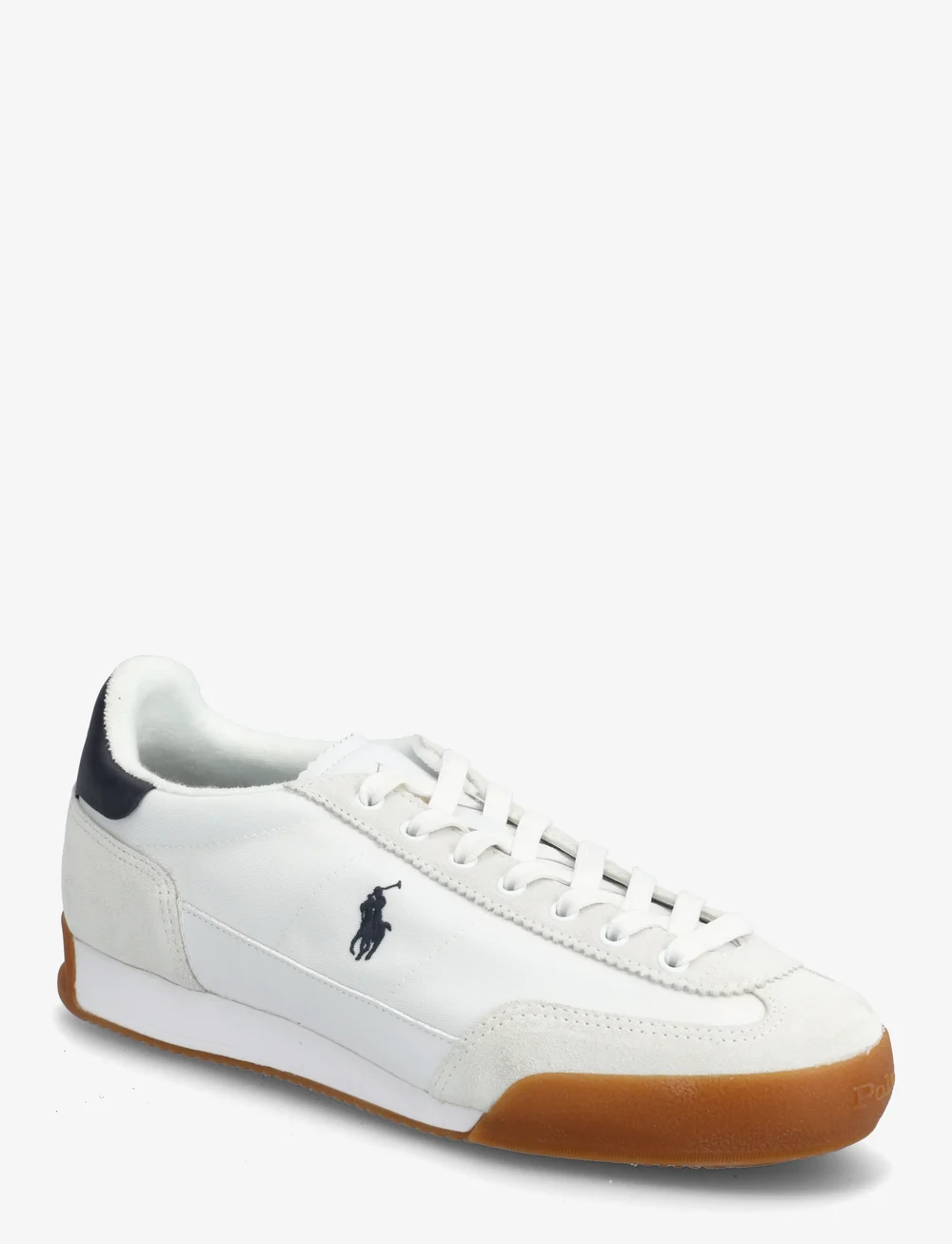 Polo Ralph Lauren - Hester Suede & Canvas Sneaker - låga sneakers - white/hunter navy - 0