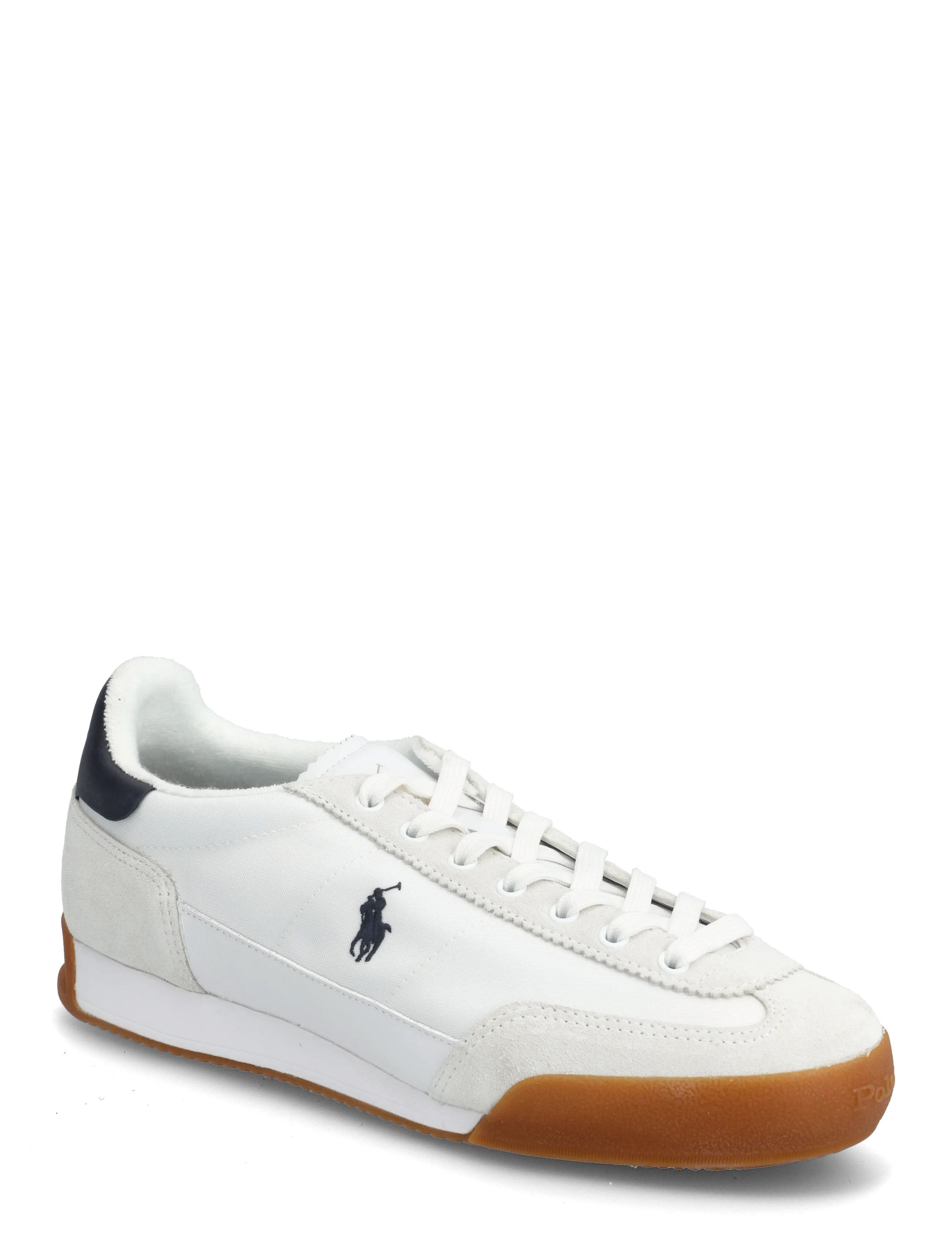 Polo Ralph Lauren Hester Suede & Canvas Sneaker - Sko - WHITE/HUNTER NAVY / white