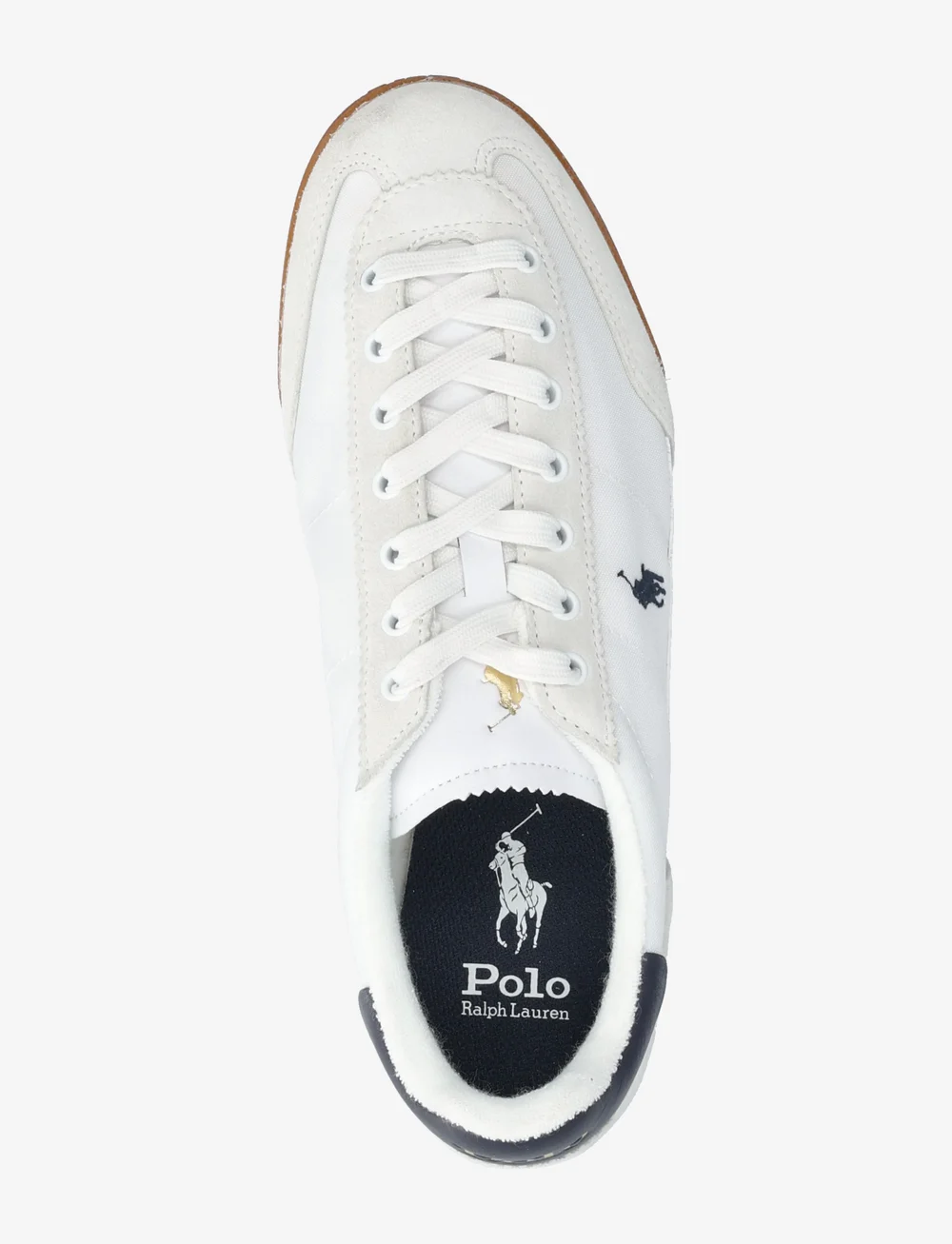 Polo Ralph Lauren - Hester Suede & Canvas Sneaker - låga sneakers - white/hunter navy - 3