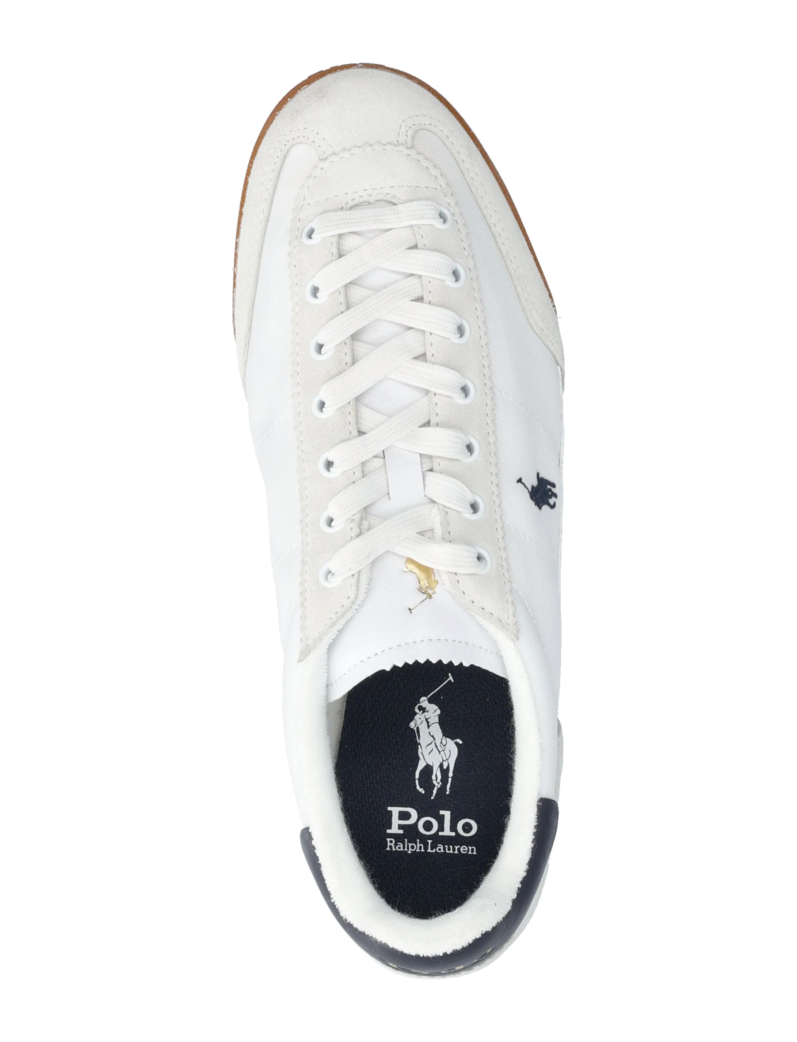 Polo Ralph Lauren - Hester Suede & Canvas Sneaker - lágir strigaskór - white/hunter navy - 3
