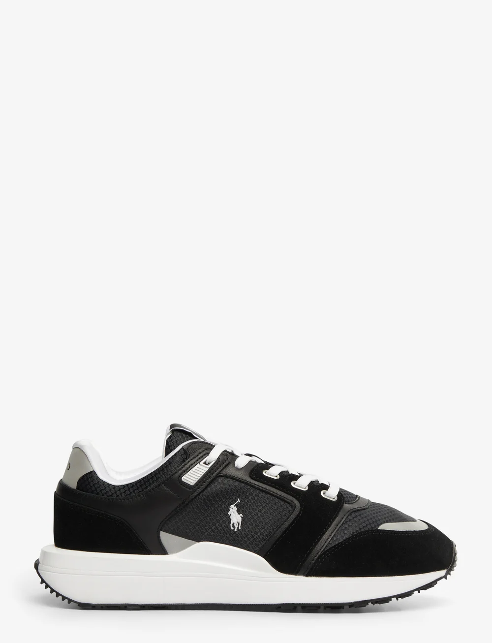 Polo Ralph Lauren - Train 89 V2 Suede-Paneled Sneaker - sneakers med lavt skaft - black/white - 1