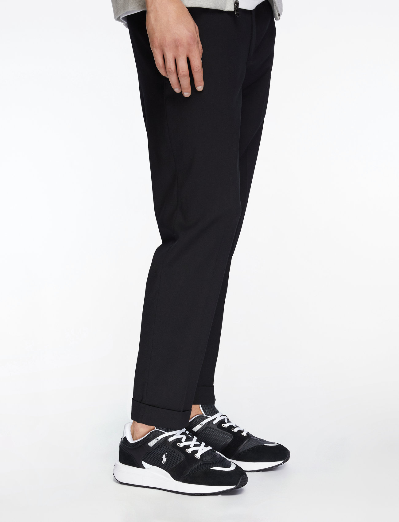 Polo Ralph Lauren - Train 89 V2 Suede-Paneled Sneaker - tennised - black/white - 0