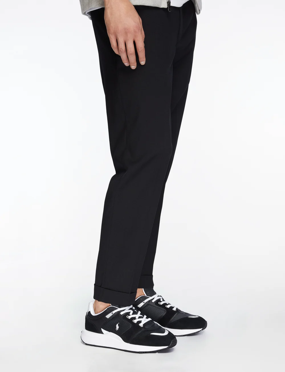 Polo Ralph Lauren - Train 89 V2 Suede-Paneled Sneaker - sneakers med lavt skaft - black/white - 0