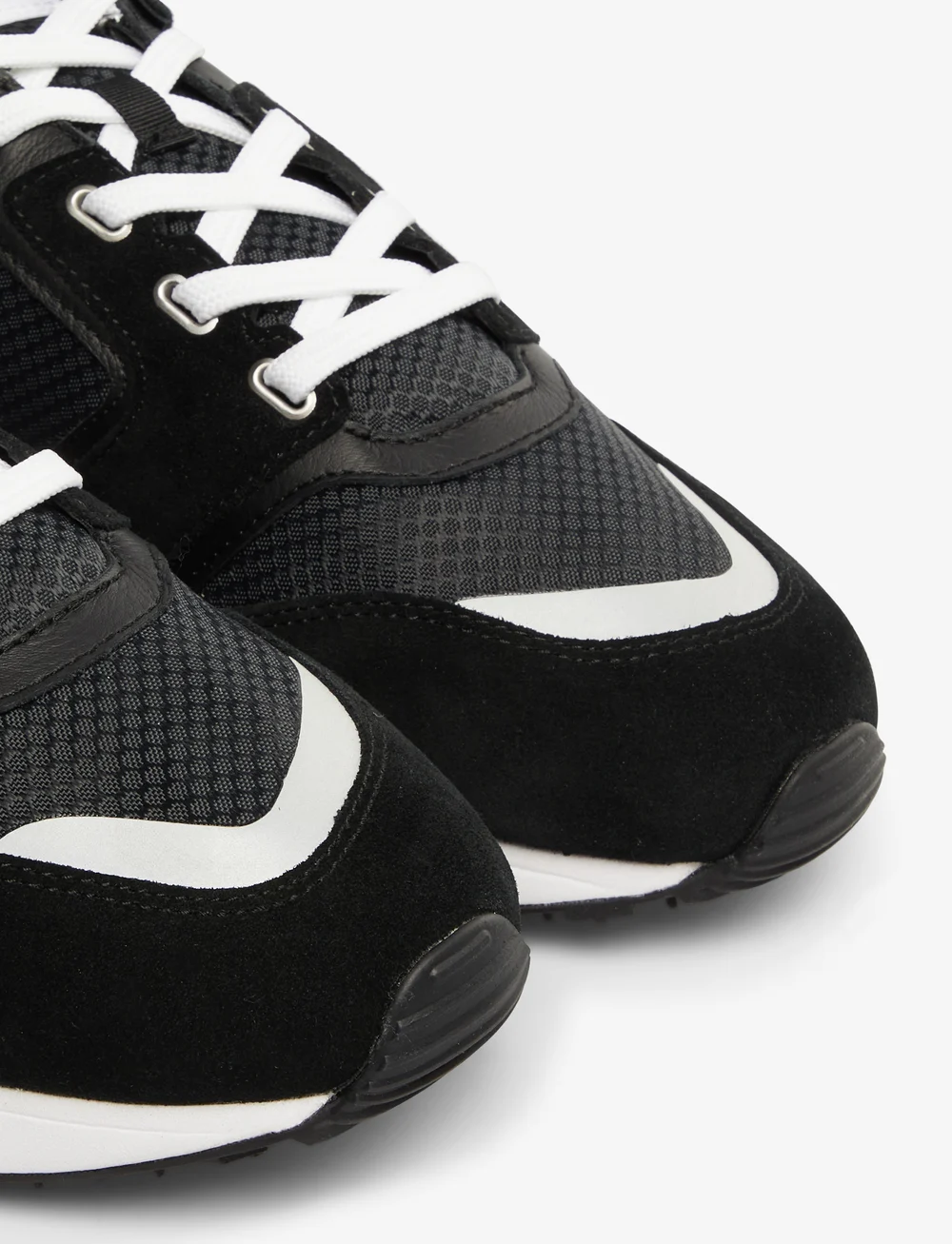 Polo Ralph Lauren - Train 89 V2 Suede-Paneled Sneaker - sneakers med lavt skaft - black/white - 4