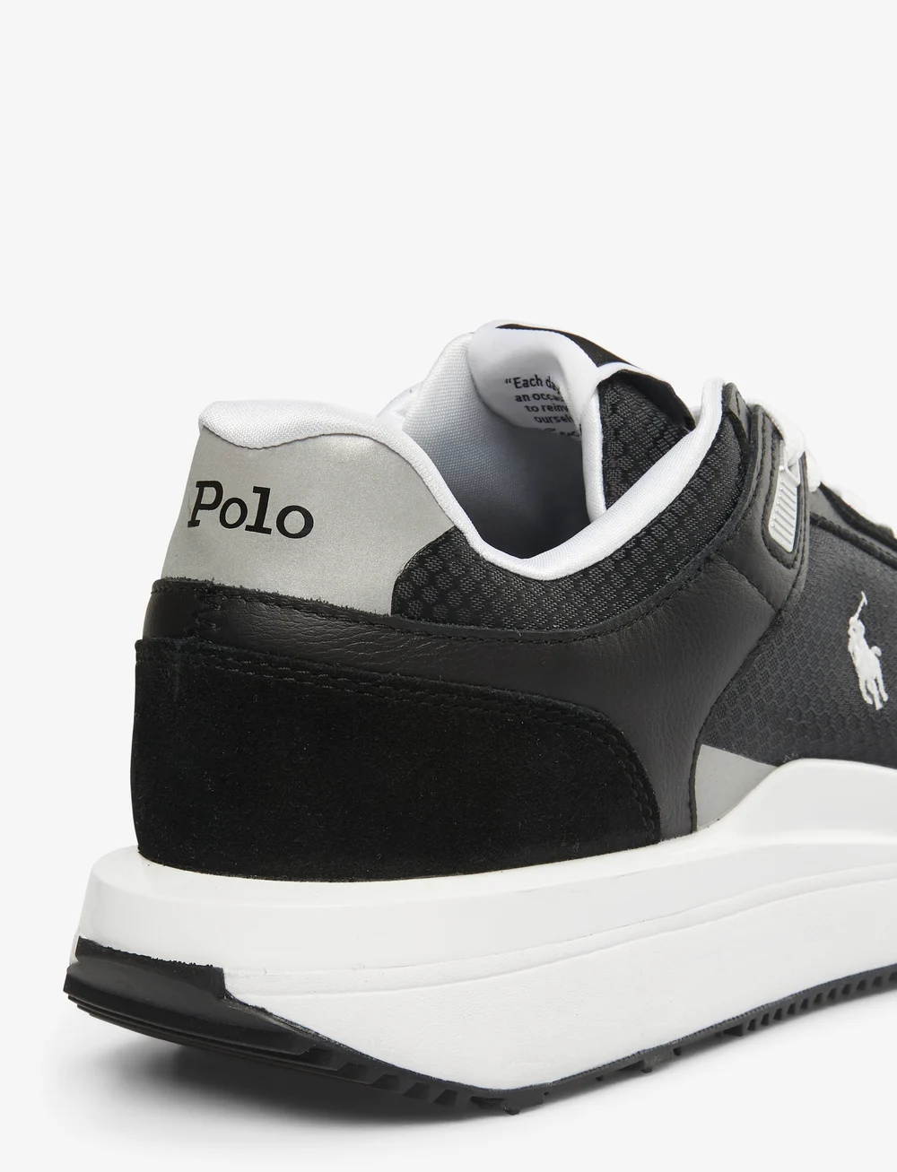 Polo Ralph Lauren - Train 89 V2 Suede-Paneled Sneaker - sneakers med lavt skaft - black/white - 5