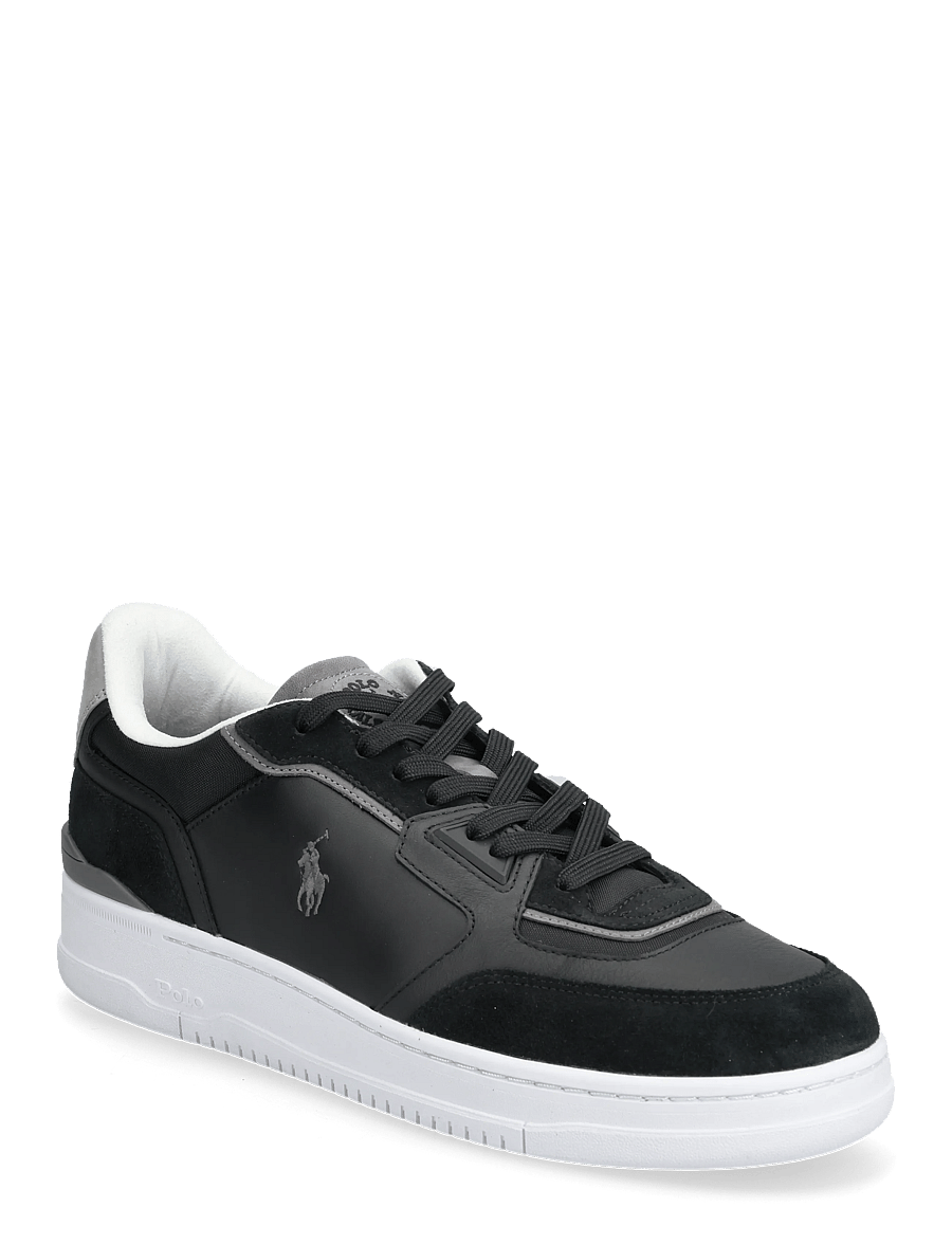 Polo Ralph Lauren - Open Masters Suede-Paneled Sneaker - black/grey - 0