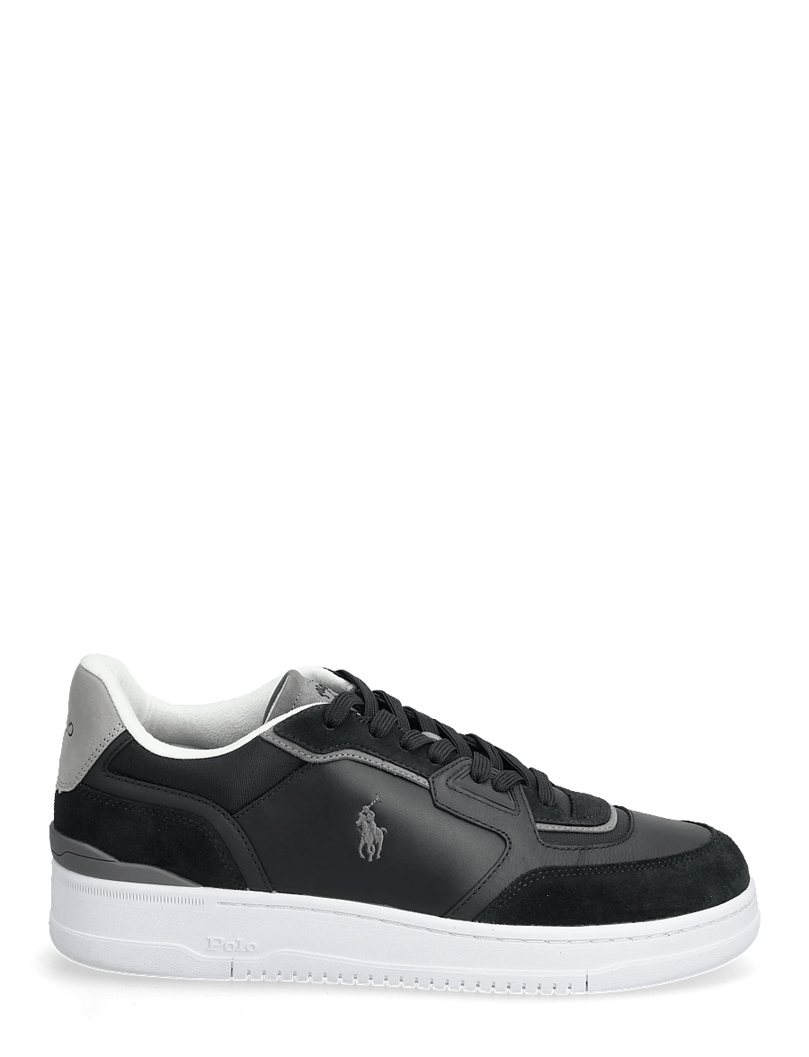 Polo Ralph Lauren - Open Masters Suede-Paneled Sneaker - black/grey - 1