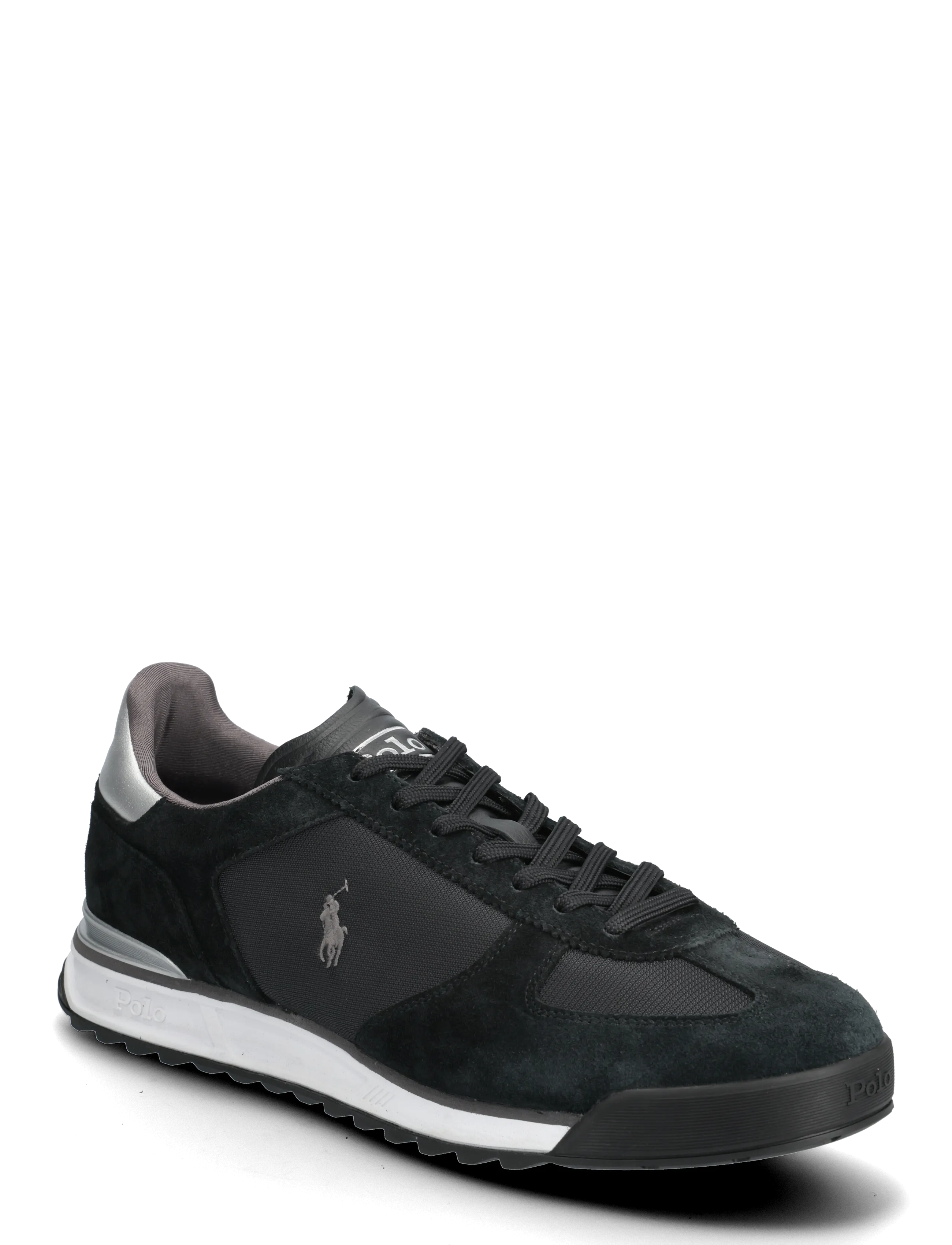 Polo Ralph Lauren SUEDE/LEATHER/NYLON-VARICK PP-SK-LTL - Sneakers - BLACK/GREY/SILVER / black