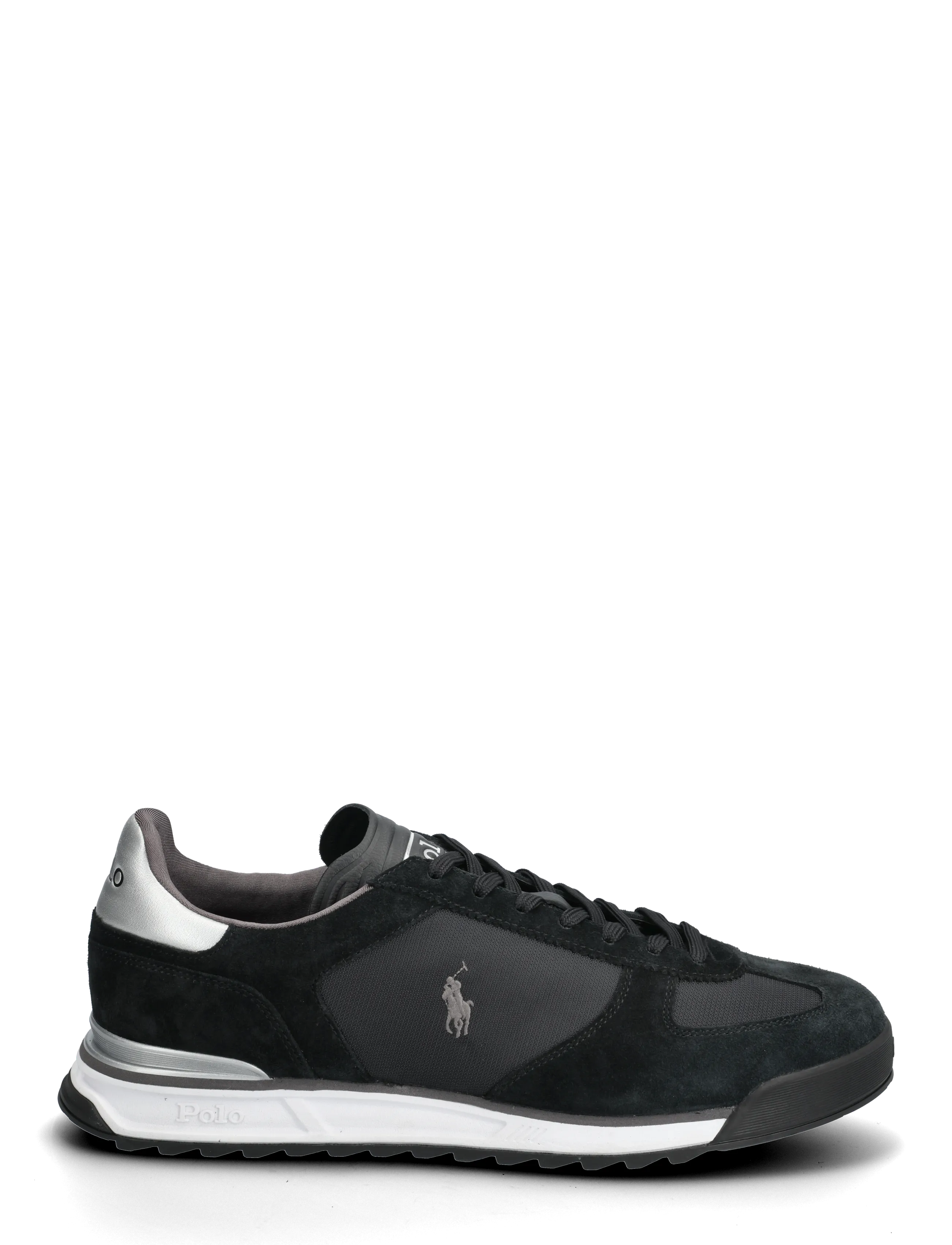 Polo Ralph Lauren - SUEDE/LEATHER/NYLON-VARICK PP-SK-LTL - lágir strigaskór - black/grey/silver - 1