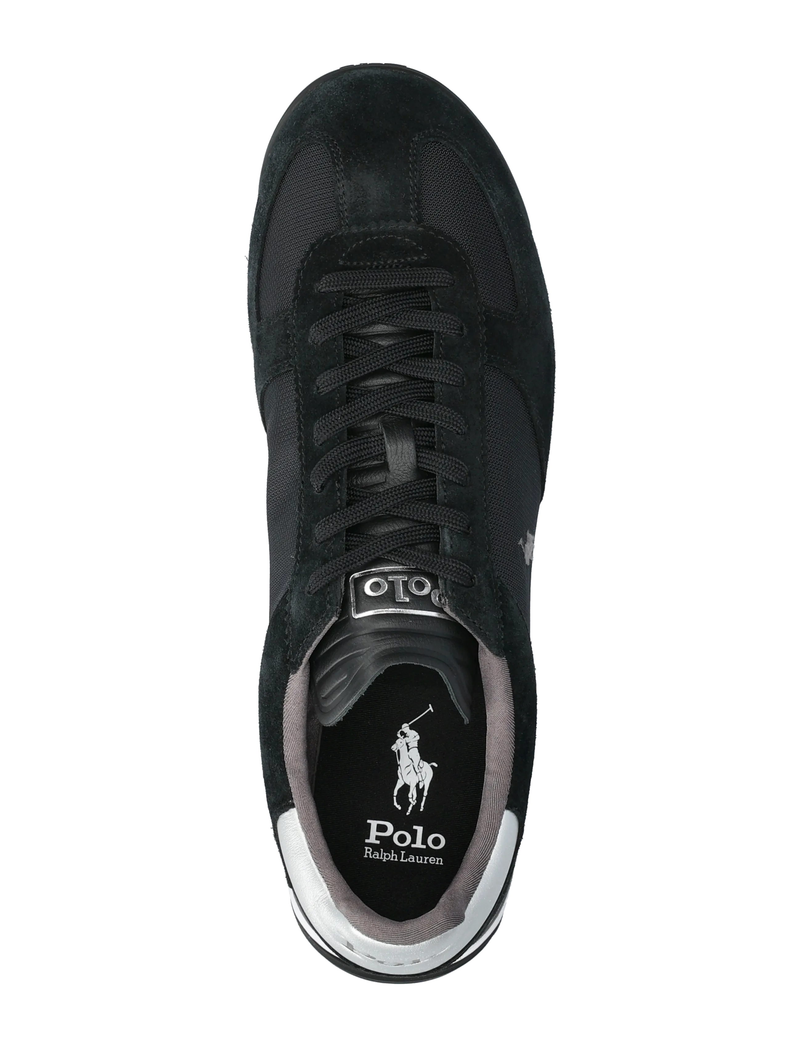 Polo Ralph Lauren - SUEDE/LEATHER/NYLON-VARICK PP-SK-LTL - lágir strigaskór - black/grey/silver - 3