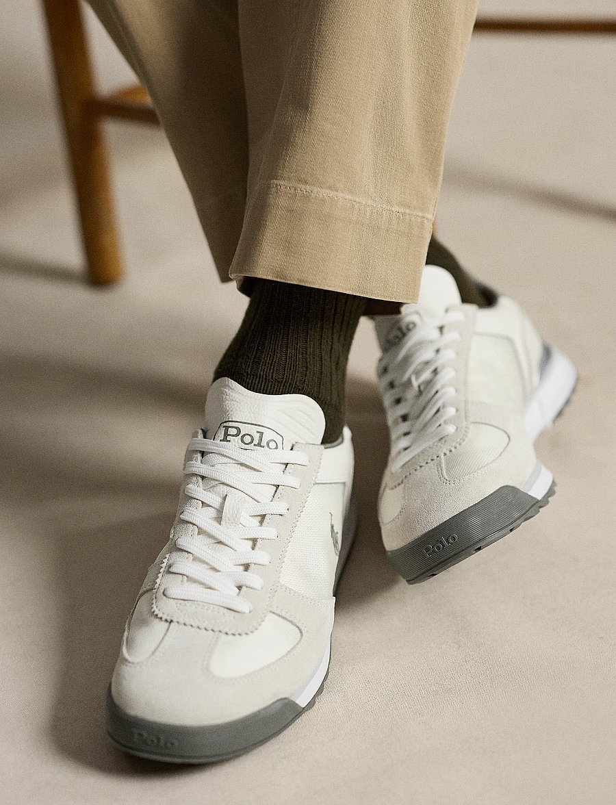 Polo Ralph Lauren - Varick Suede & Oxford Sneaker - nach anlass kaufen - white/grey/silver - 0