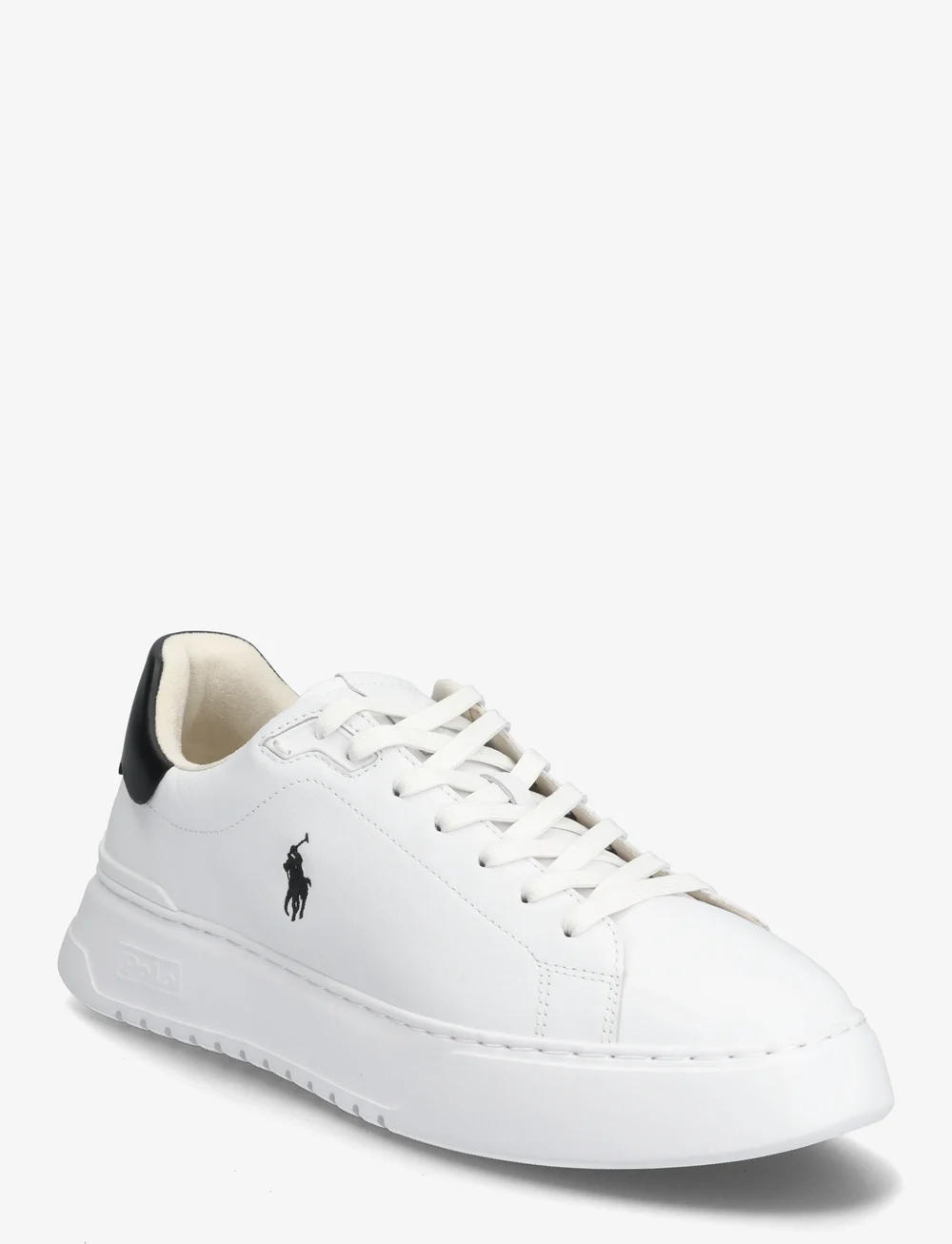 Polo Ralph Lauren - RLite Court Tumbled Leather Sneaker - niedriger schnitt - white/black - 0