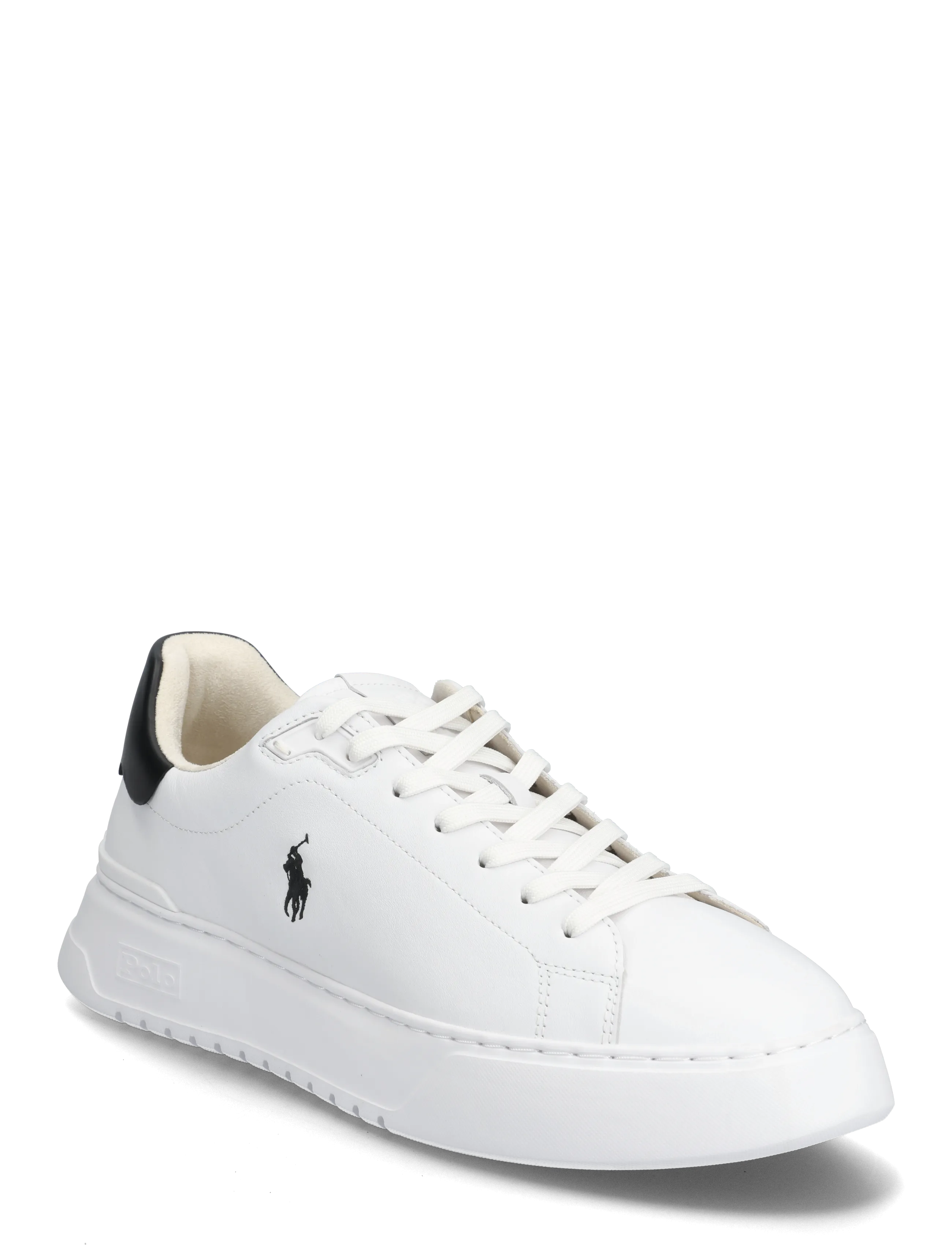 RLite Court Tumbled Leather Sneaker - WHITE/BLACK