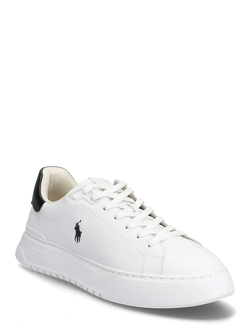 Polo Ralph Lauren - RLite Court Tumbled Leather Sneaker - lave sneakers - white/black - 0
