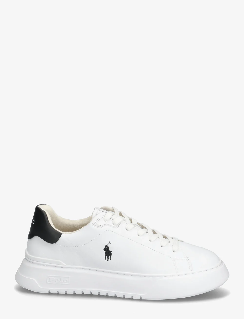 Polo Ralph Lauren - RLite Court Tumbled Leather Sneaker - niedriger schnitt - white/black - 1