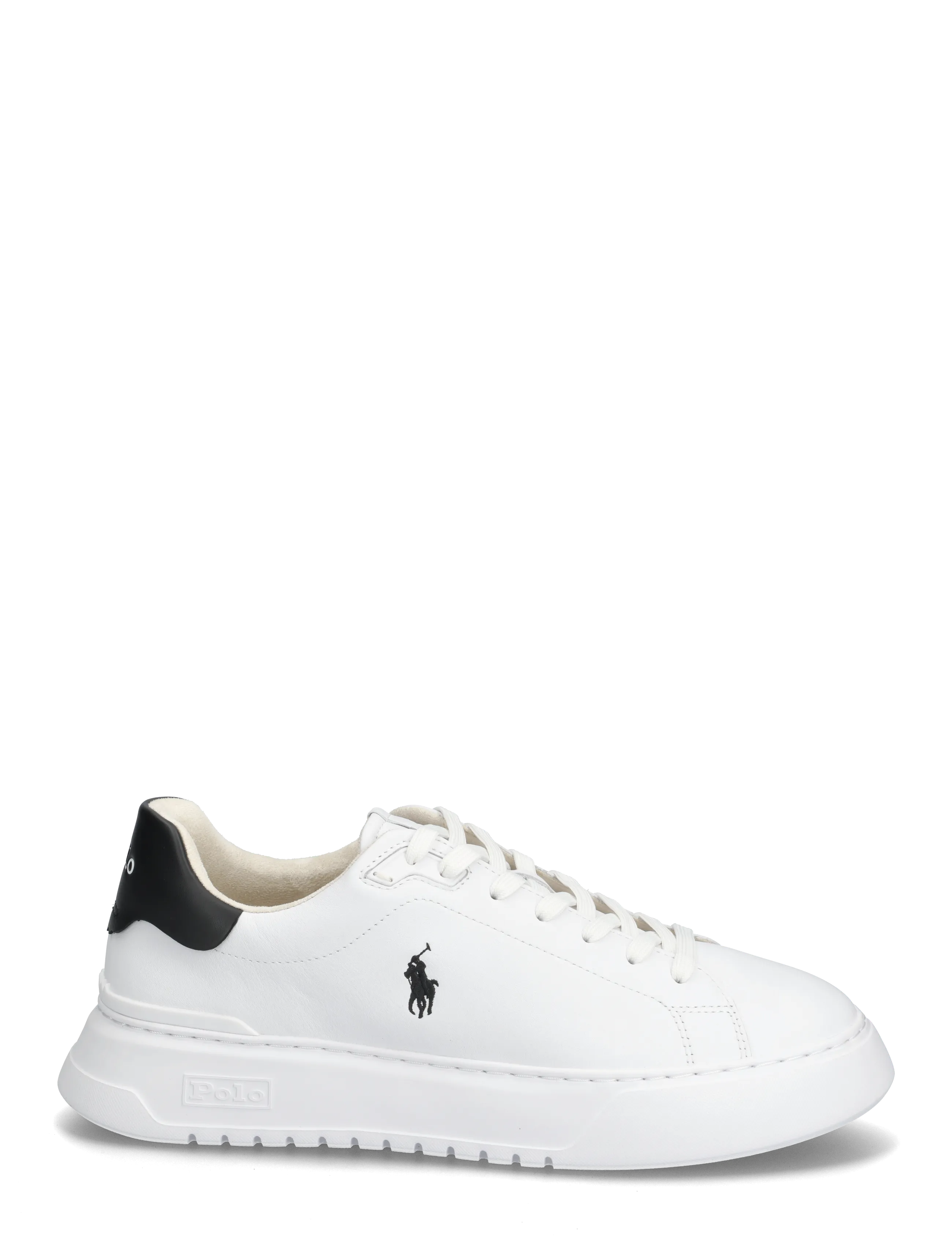 Polo Ralph Lauren - LEATHER-RLITE COURT-SK-LTL - zemi sporta apavi - white/black - 1