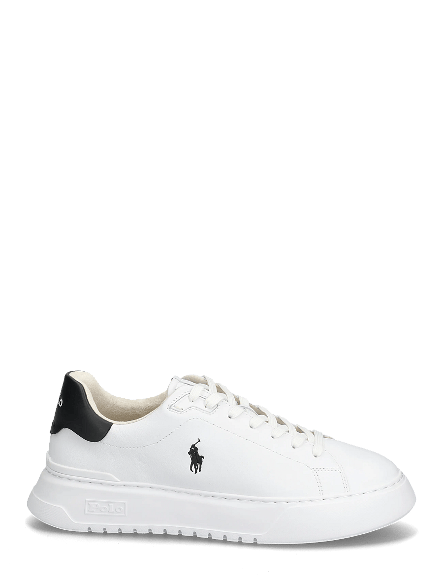 Polo Ralph Lauren - LEATHER-RLITE COURT-SK-LTL - zemi sporta apavi - white/black - 1