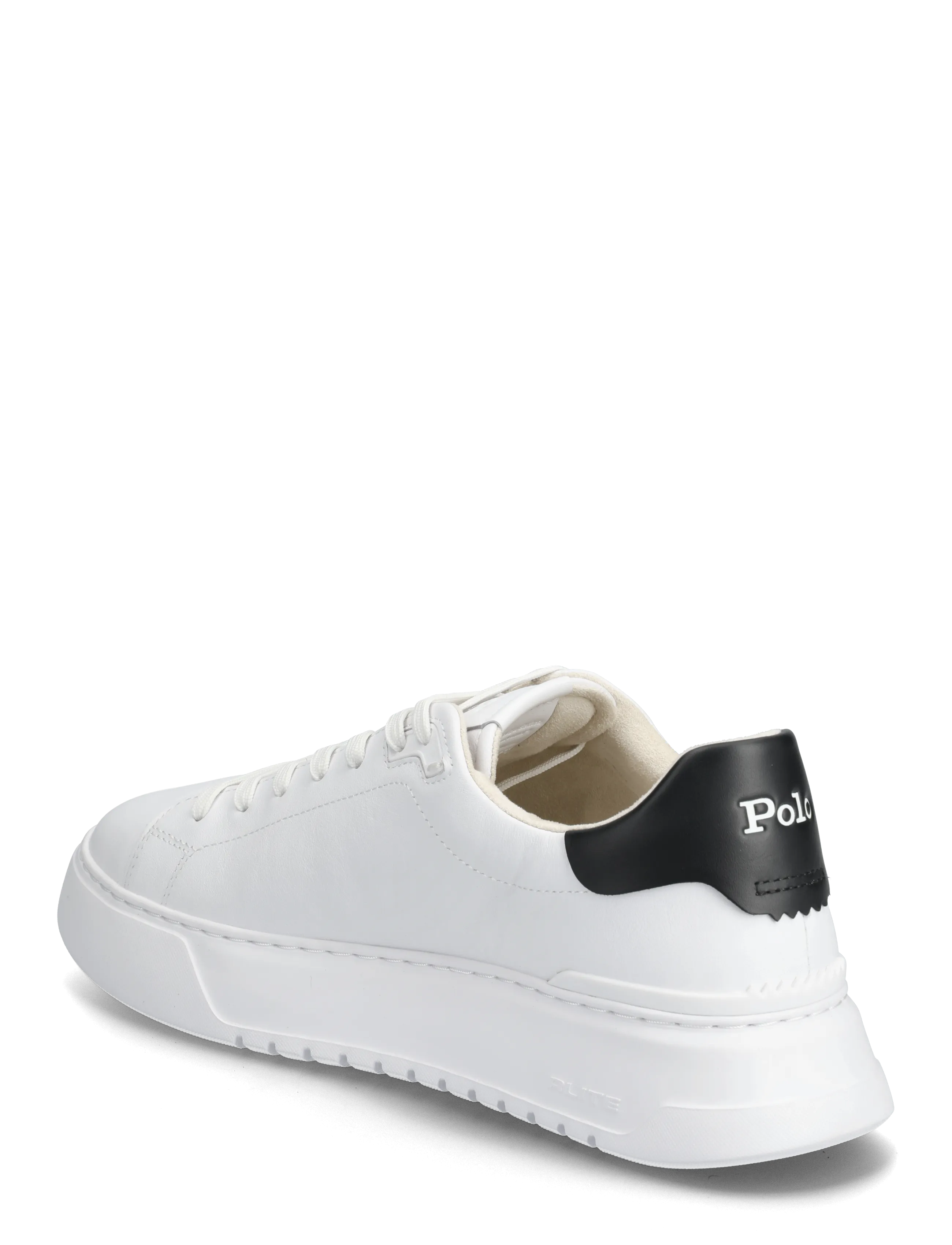 Polo Ralph Lauren - LEATHER-RLITE COURT-SK-LTL - zemi sporta apavi - white/black - 2