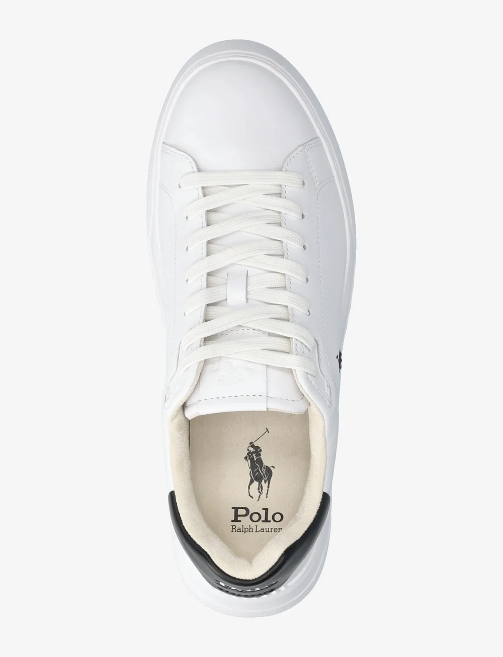 Polo Ralph Lauren - RLite Court Tumbled Leather Sneaker - niedriger schnitt - white/black - 3