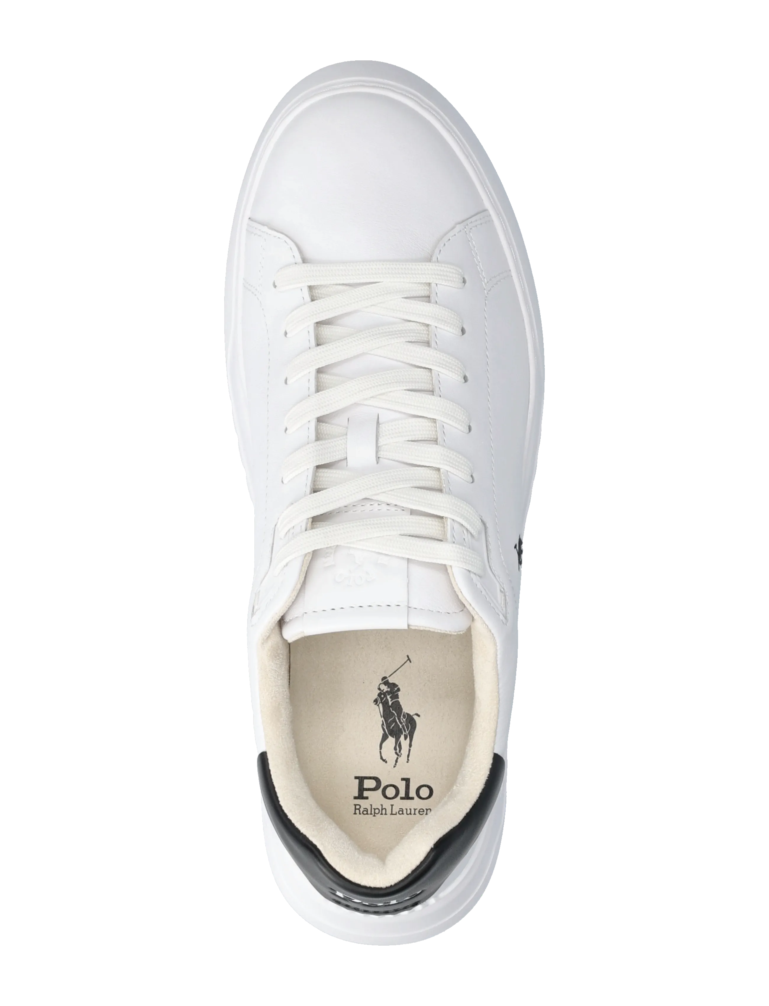 Polo Ralph Lauren - LEATHER-RLITE COURT-SK-LTL - zemi sporta apavi - white/black - 3