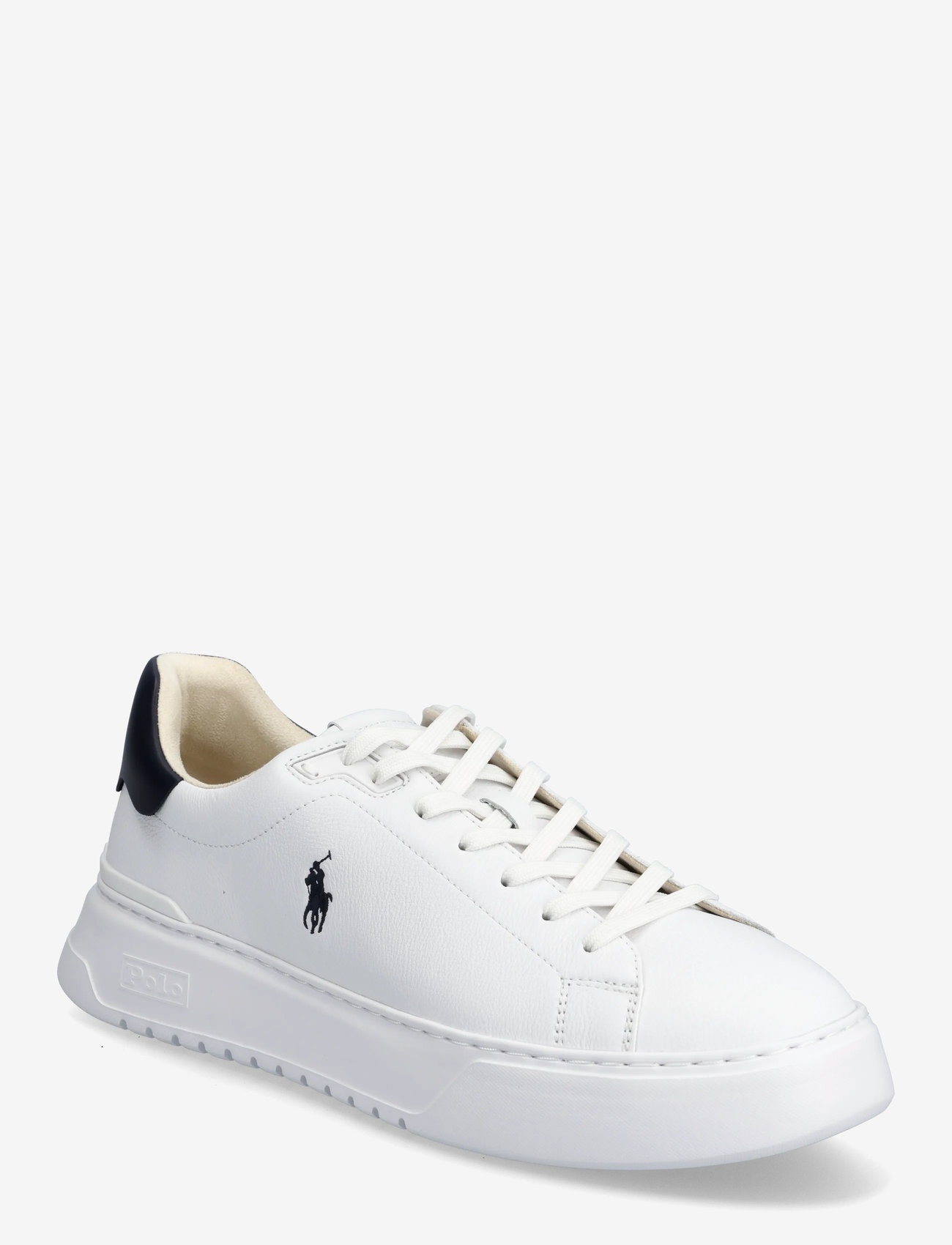 Polo Ralph Lauren - RLite Court Tumbled Leather Sneaker - niedriger schnitt - white/navy - 0