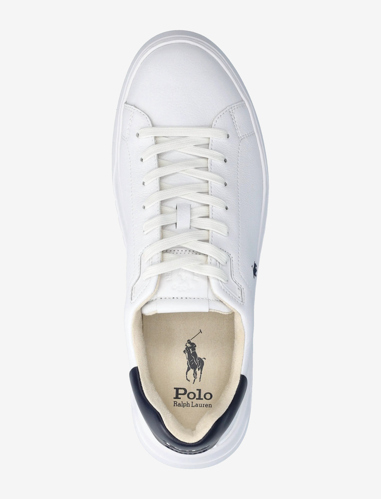 Polo Ralph Lauren - RLite Court Tumbled Leather Sneaker - niedriger schnitt - white/navy - 3