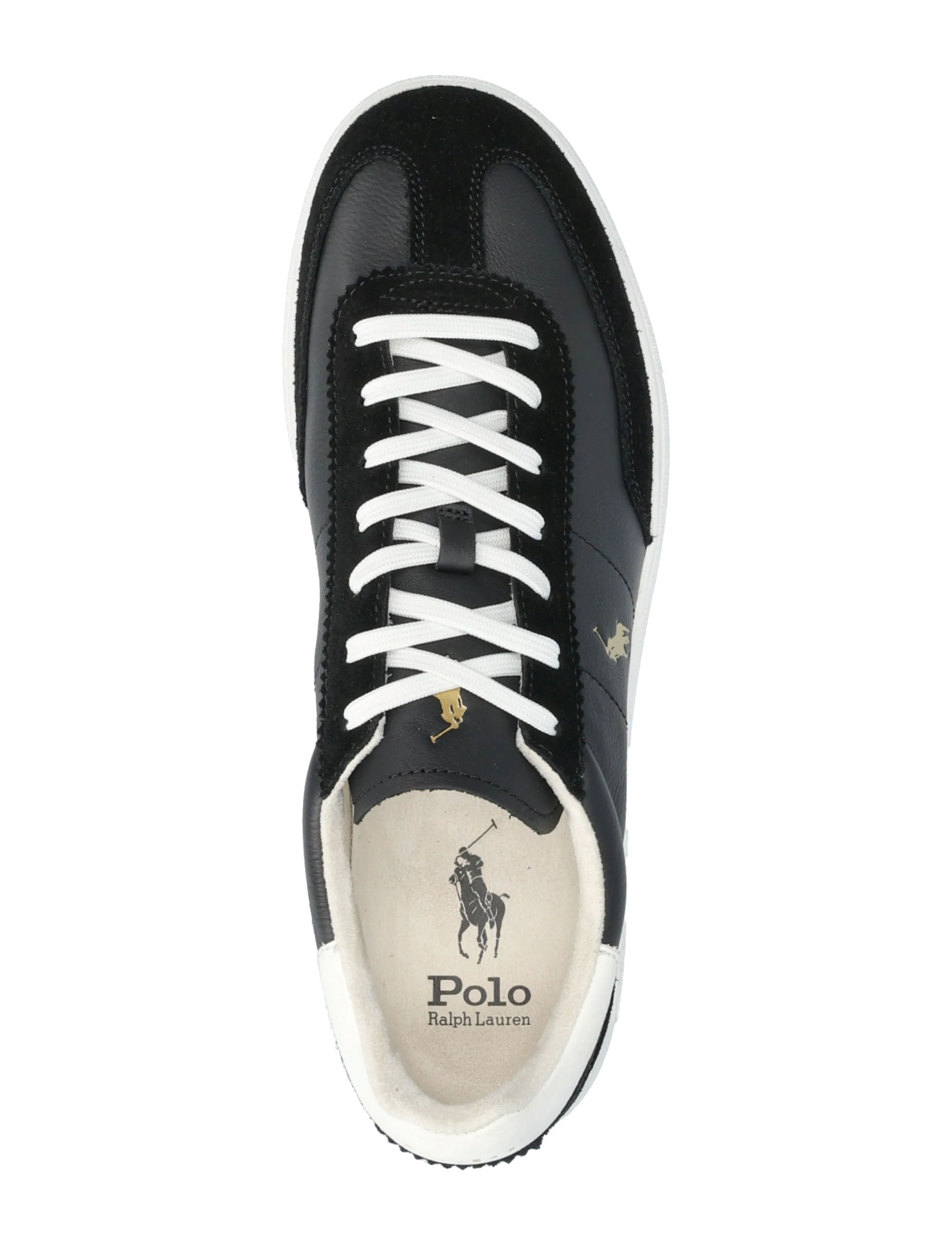 Polo Ralph Lauren - Bedford Leather-Suede Sneaker - black - 3