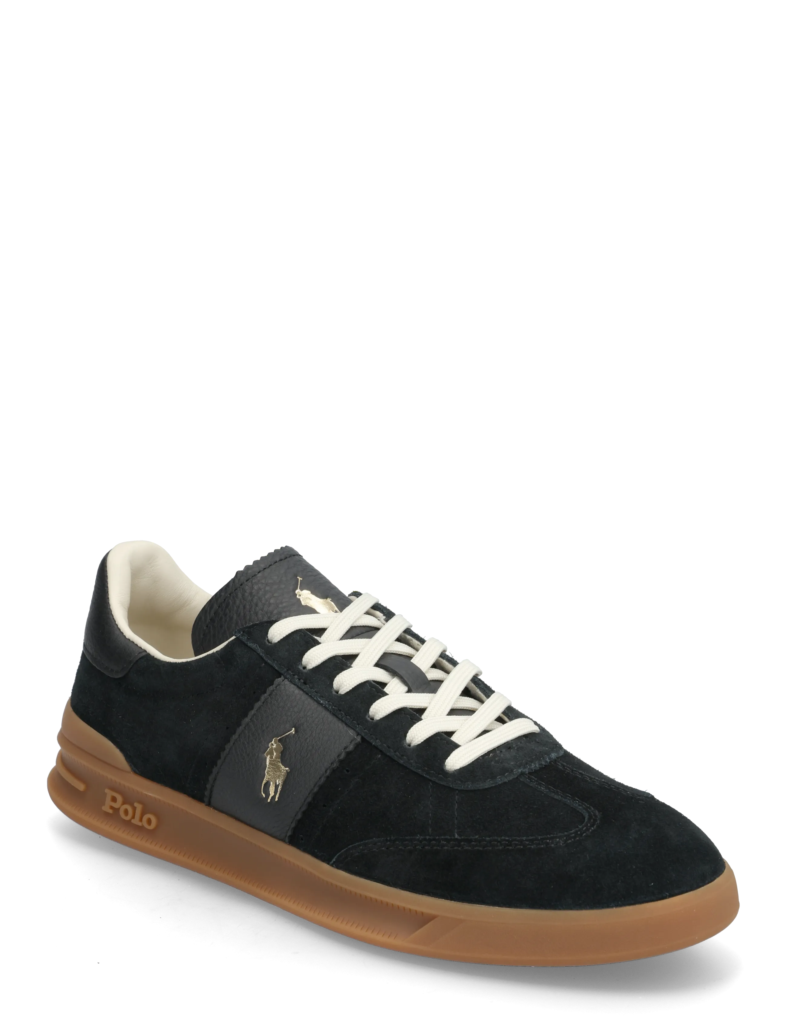 Polo Ralph Lauren Heritage Aera Suede Sneaker - Polo Ralph Lauren - BLACK / black