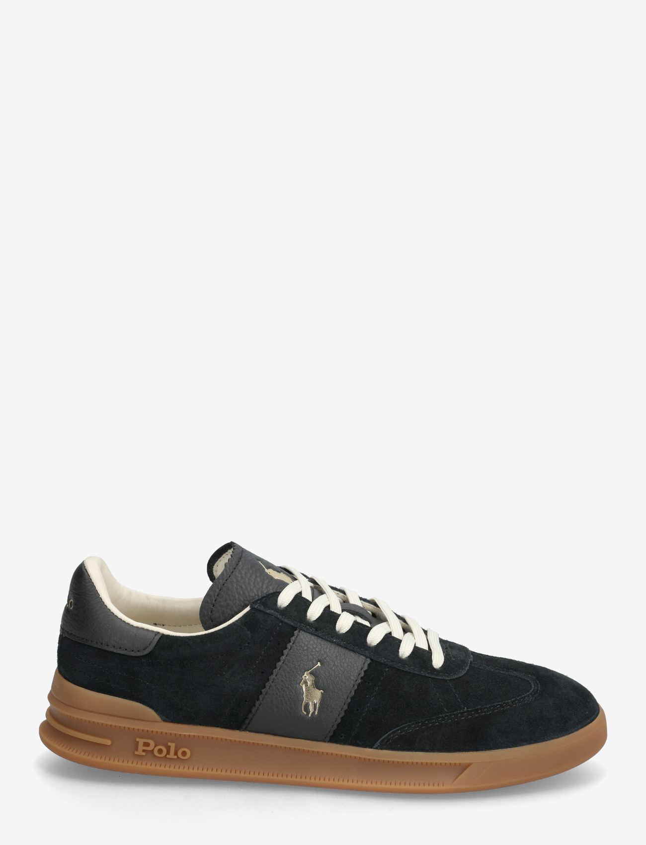 Polo Ralph Lauren - Heritage Aera Suede Sneaker - låga sneakers - black - 1