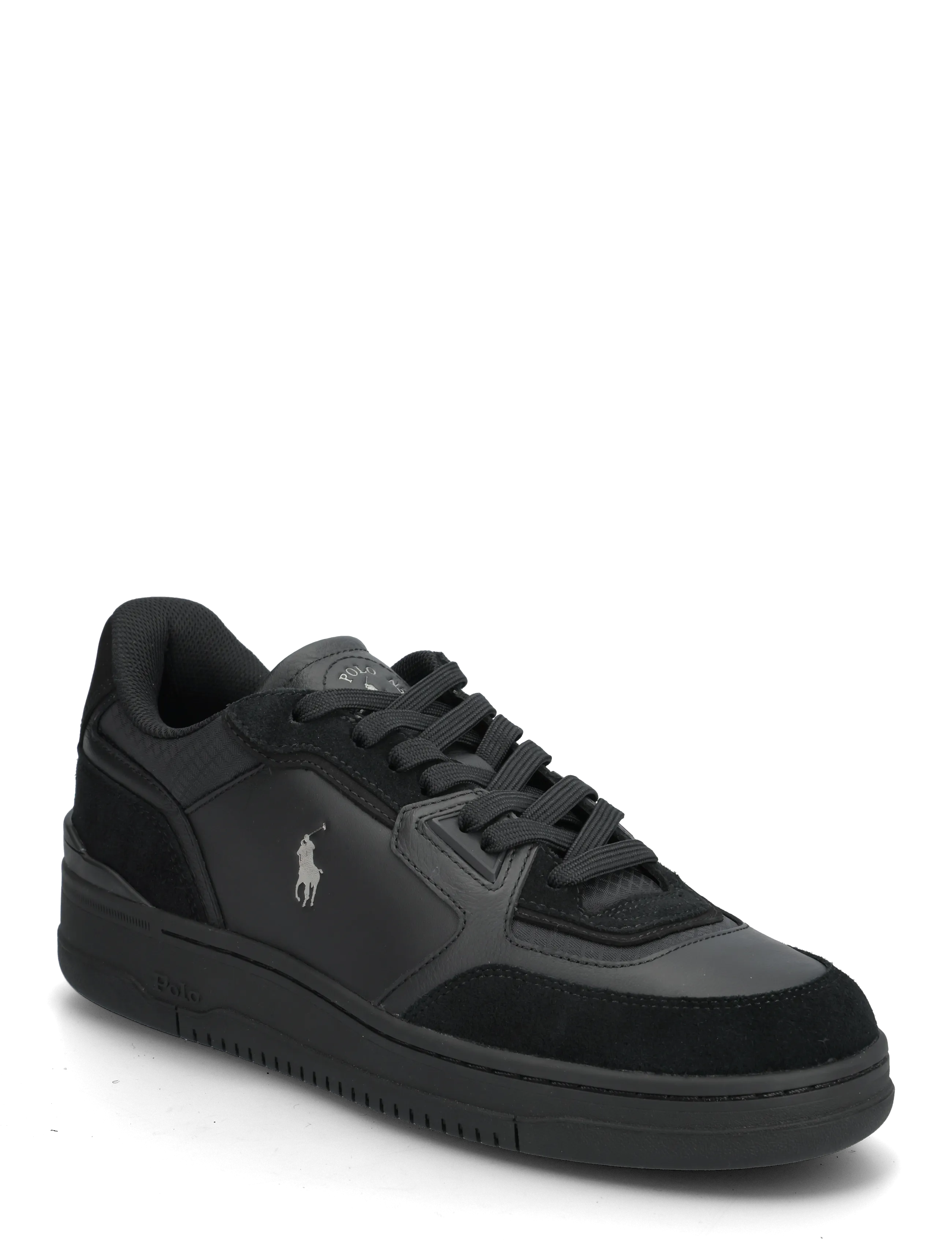 Polo Ralph Lauren Open Masters Leather-Suede Sneaker - Preppý - BLACK/GREY / black