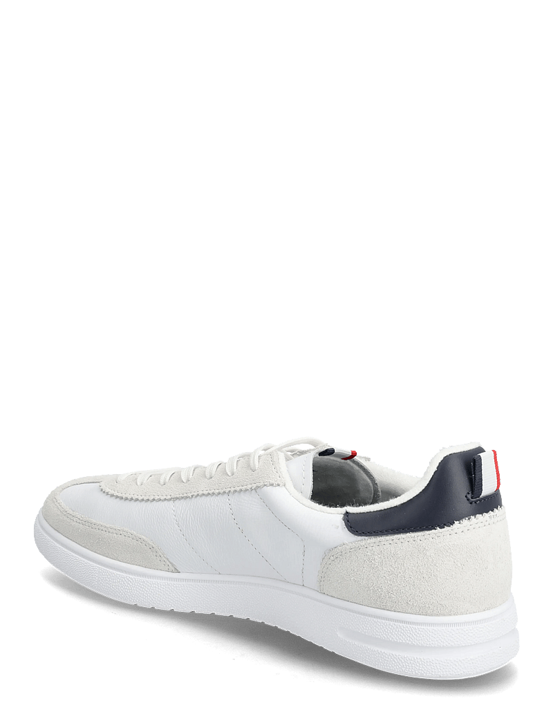 Polo Ralph Lauren - Bedford Leather-Suede Sneaker - niedriger schnitt - white/navy/red - 2
