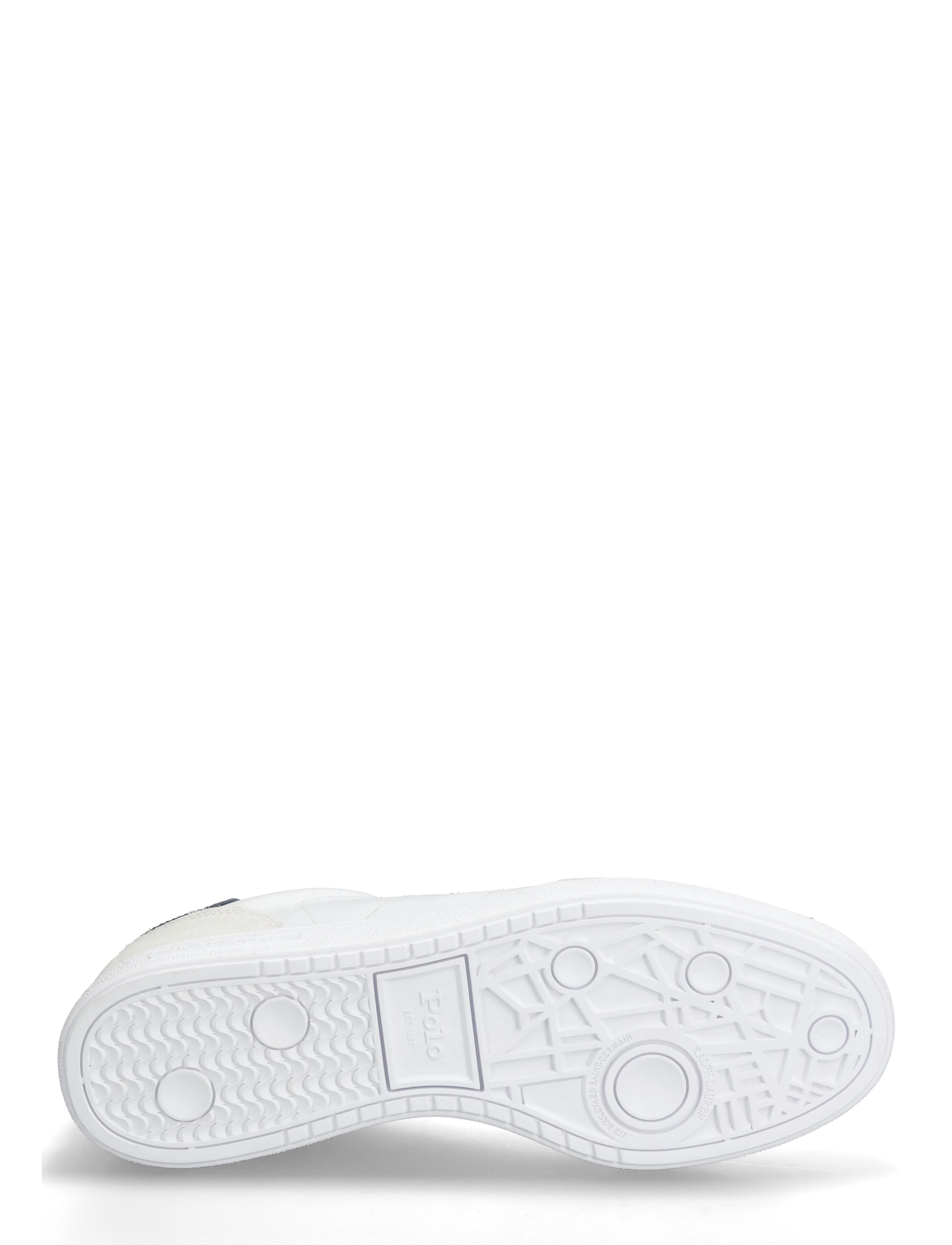 Polo Ralph Lauren - Bedford Leather-Suede Sneaker - lave sneakers - white/navy/red - 4